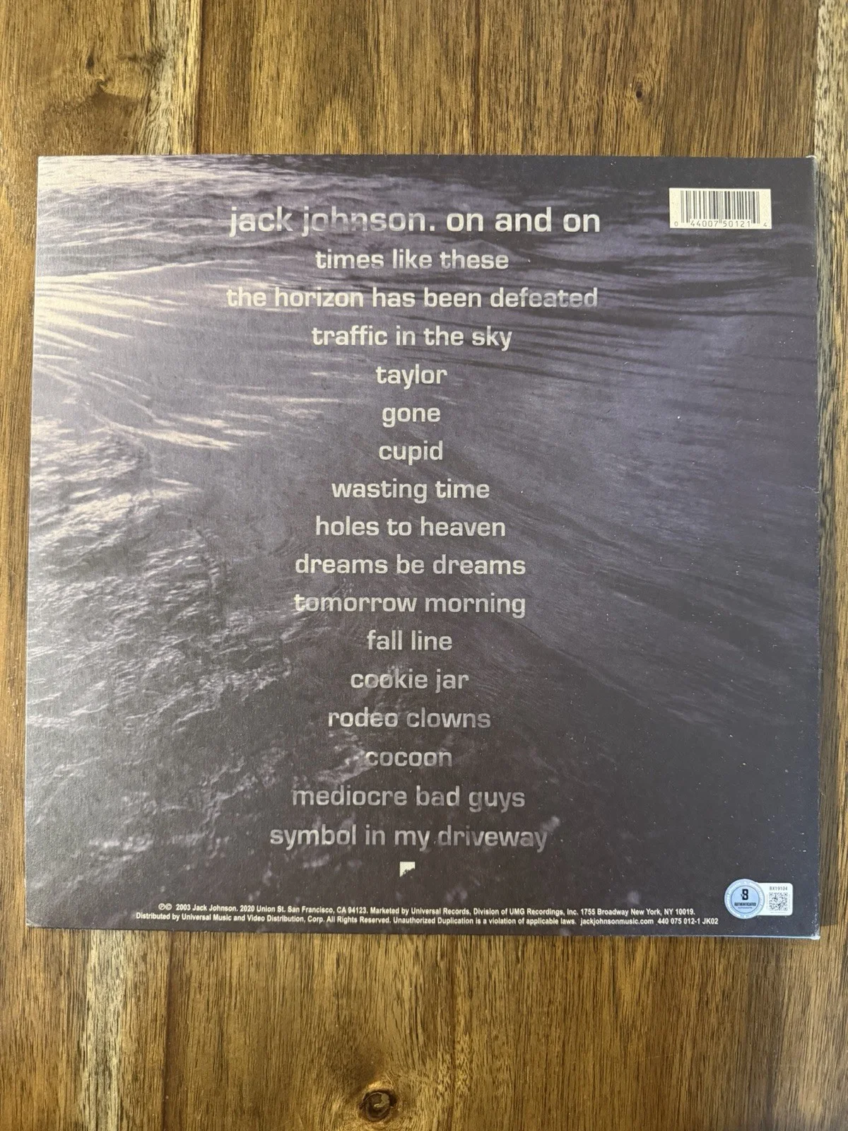 ‘Jack Johnson’ Signed Autograph Vinyl Album ‘On And On’ Beckett, изображение 2