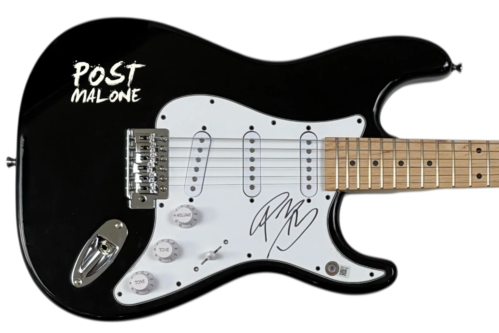 Post Malone Signed Autograph Electric Guitar Hollywood's Bleeding Beckett COA, изображение 4