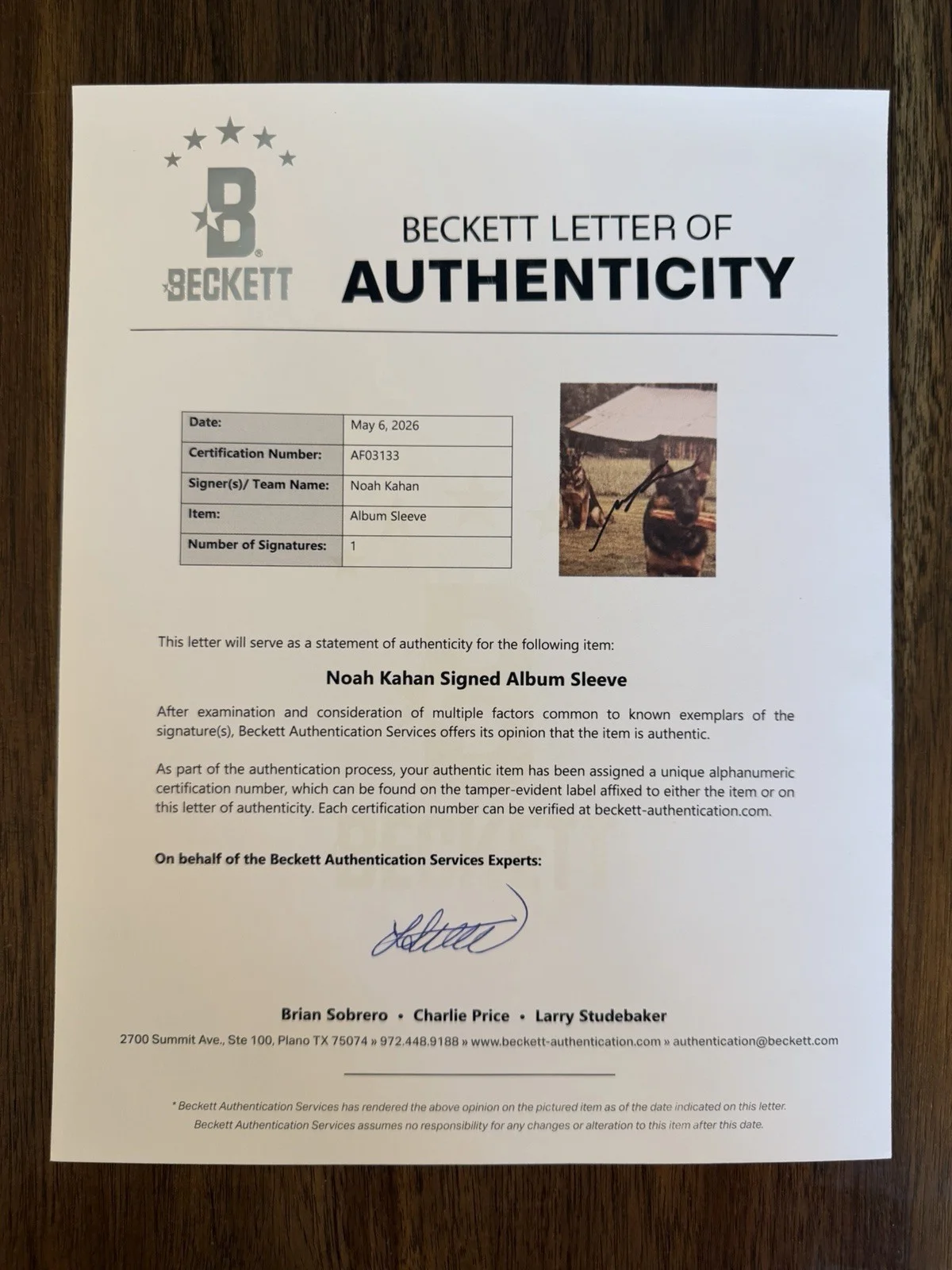 ‘Noah Kahan’ Signed Autograph Vinyl Album ‘Stick Season’ Beckett LOA, image 4