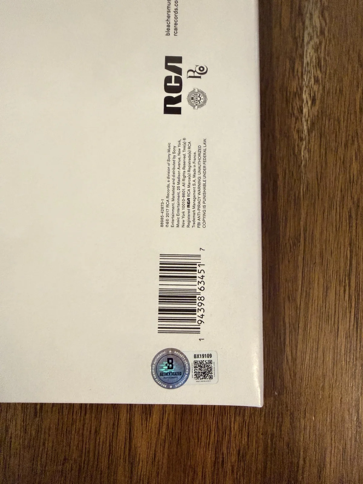 Jack Antonoff ‘Bleachers’ Signed Vinyl Album ‘Gone Now’ Beckett, изображение 3