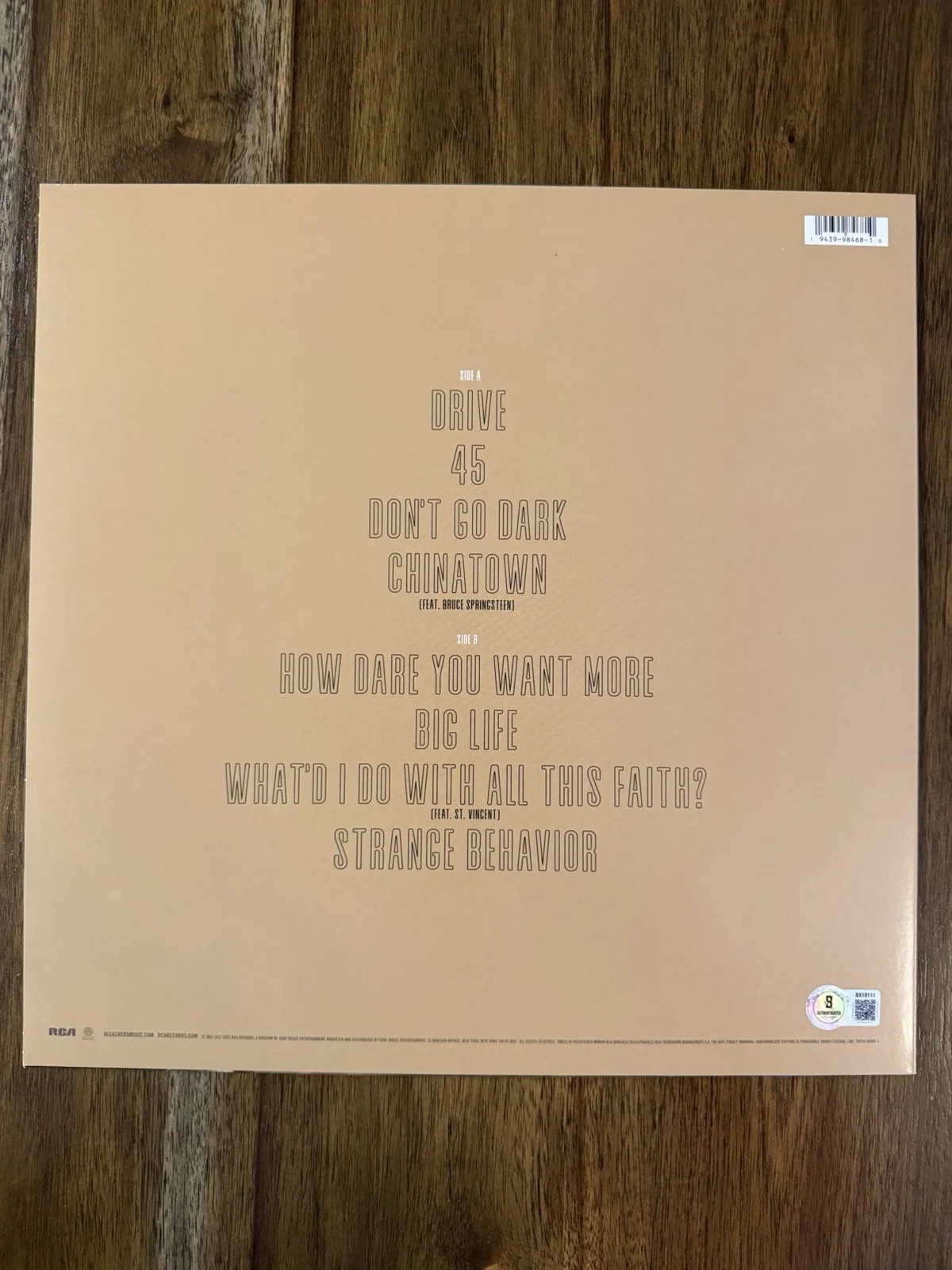 Jack Antonoff ‘Bleachers’ Signed Vinyl Album ‘Live At Electric Lady’ Beckett, изображение 2