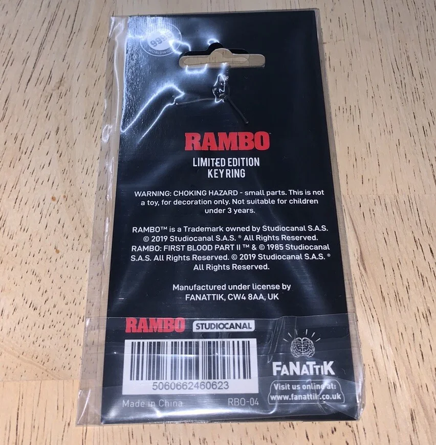 Rambo First Blood Part II Limited Edition Keychain Keyring Fanattik, изображение 2