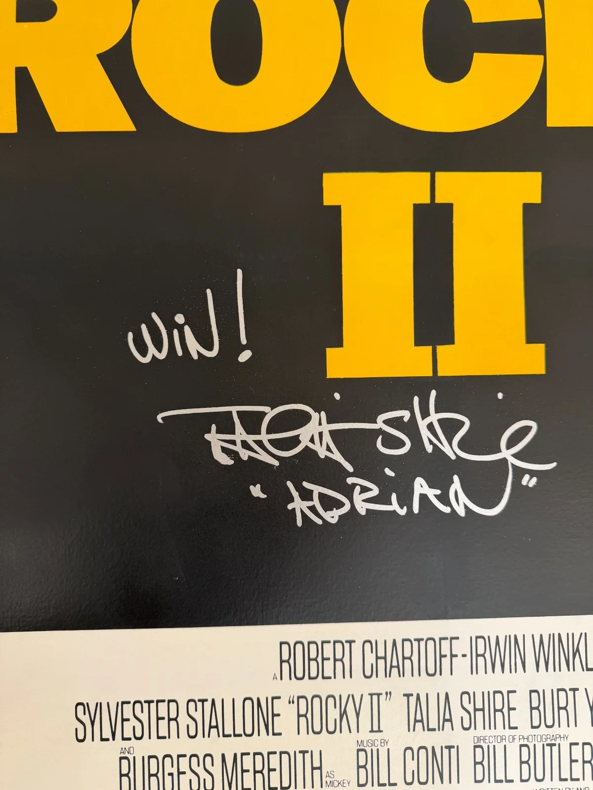 Sylvester Stallone, Talia Shire — Sylvester Stallone & Shire YO ADRIAN Autographed ROCKY 2 Movie Poster ASI Proof, изображение 5