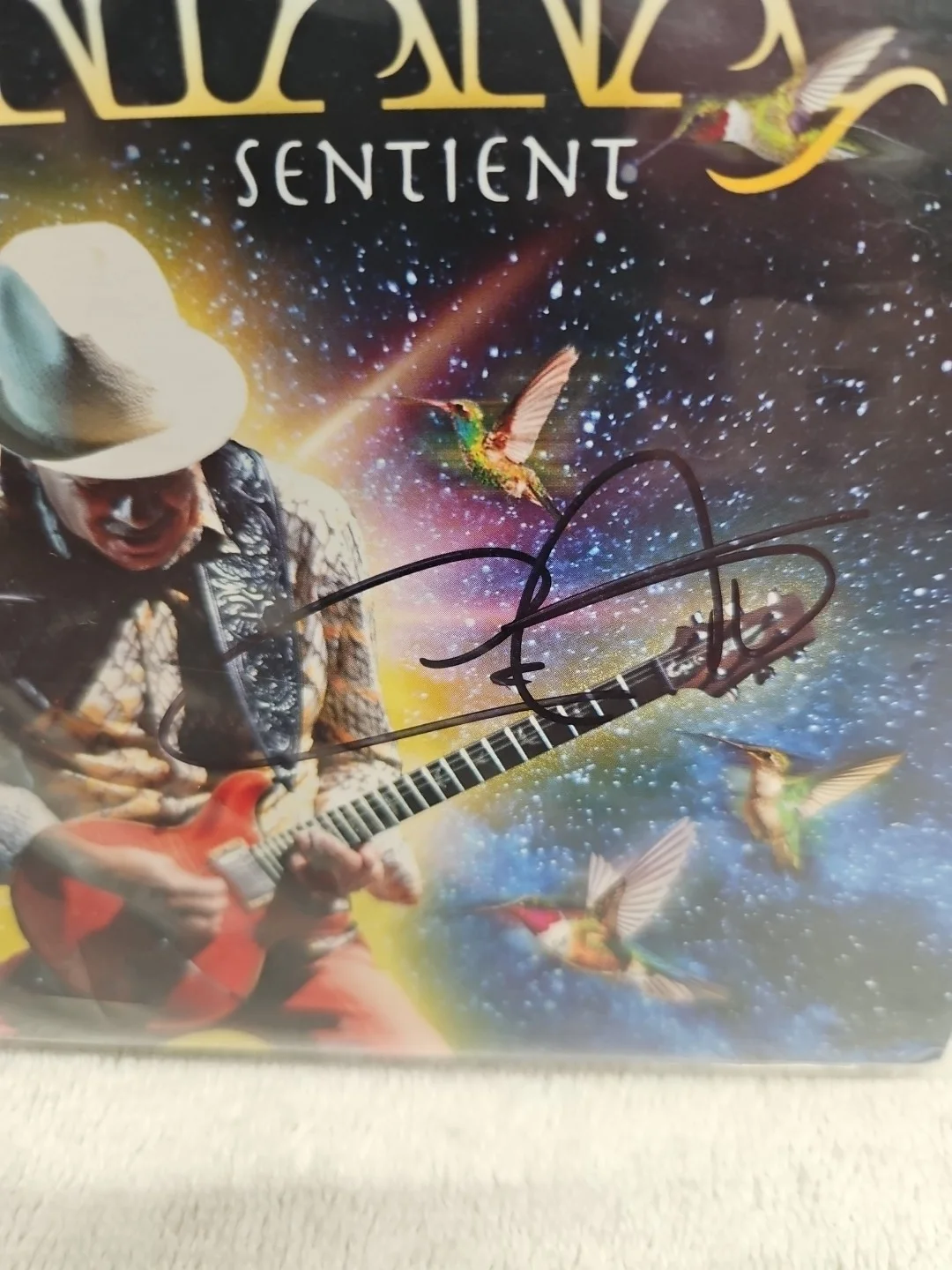 Carlos Santana Signed Paper Sleeve Sentient CD, image 2