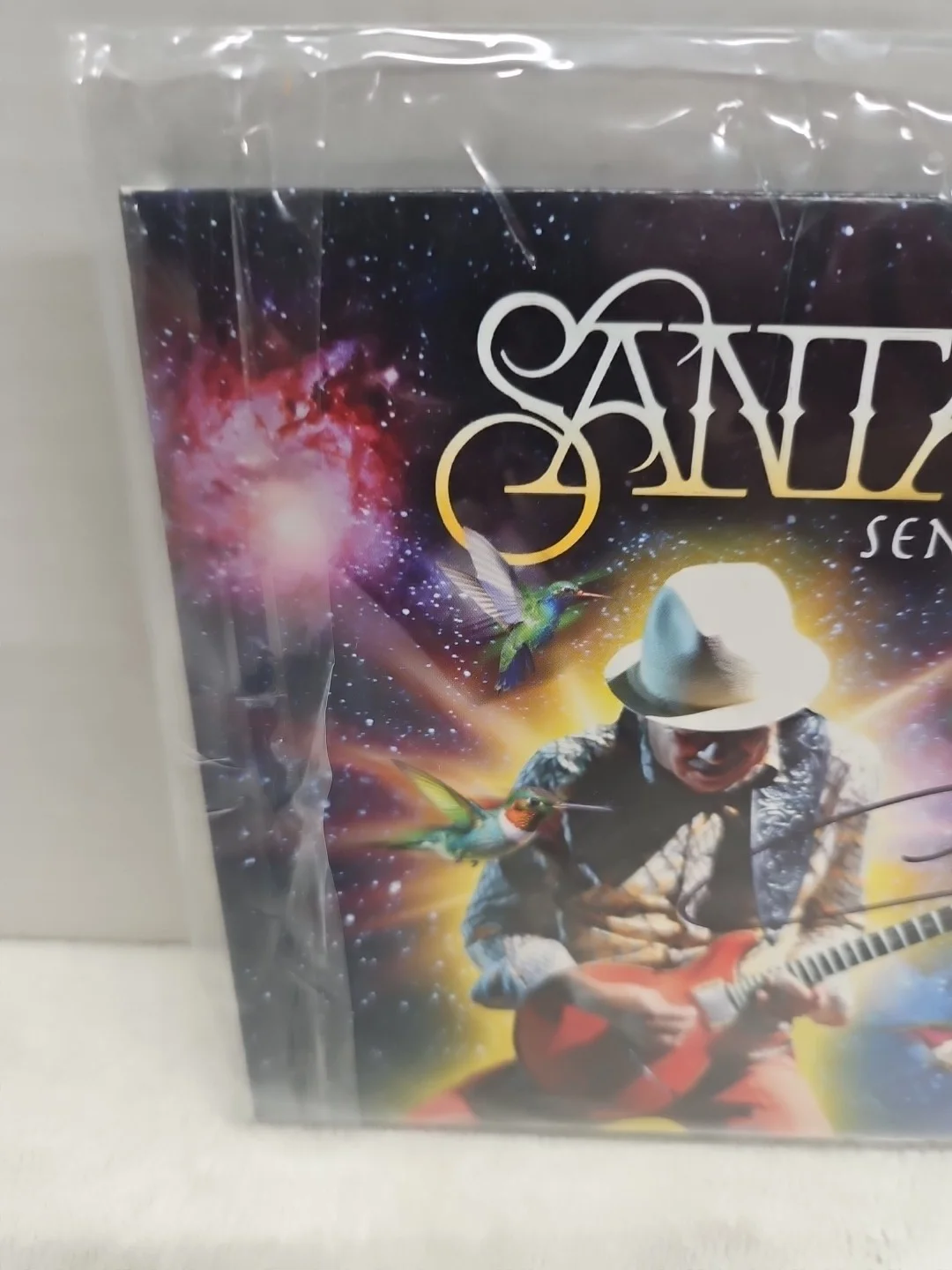 Carlos Santana Signed Paper Sleeve Sentient CD, image 4