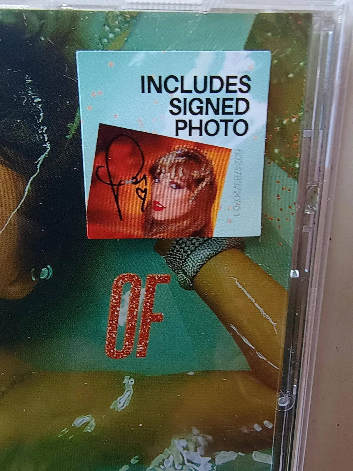 Taylor Swift The Life Of A Showgirl CD Hand Signed Photo 1 New Sealed, изображение 2