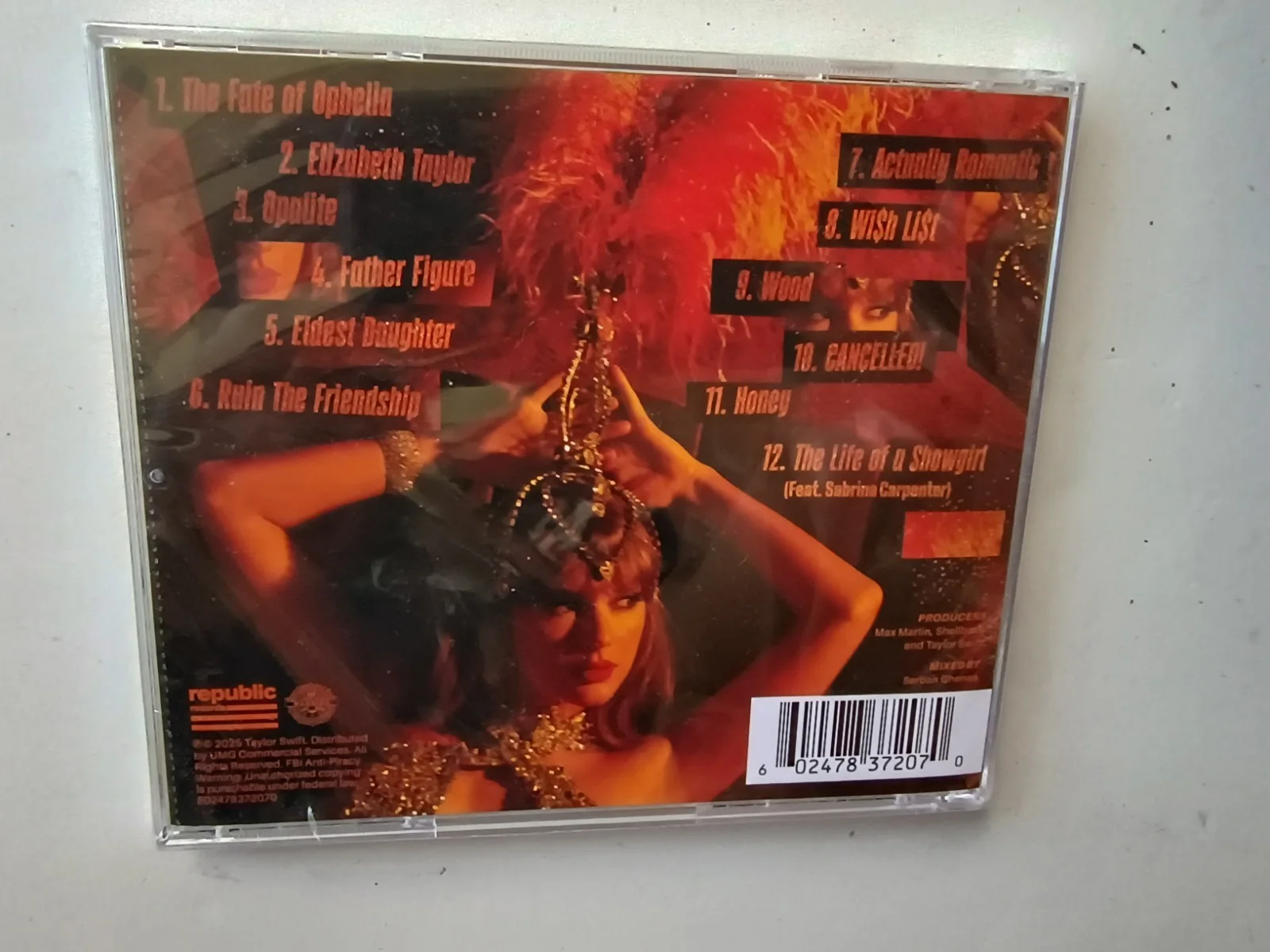 Taylor Swift The Life Of A Showgirl CD Hand Signed Photo 1 New Sealed, изображение 3