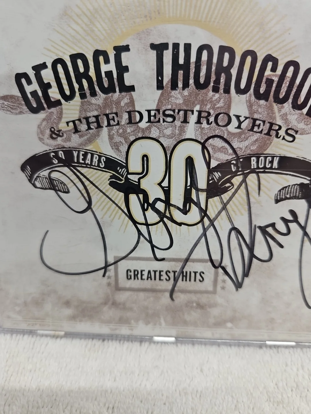 George Thorogood & The Destroyers Signed CD 30 Years Of Rock Greatest Hits, изображение 2