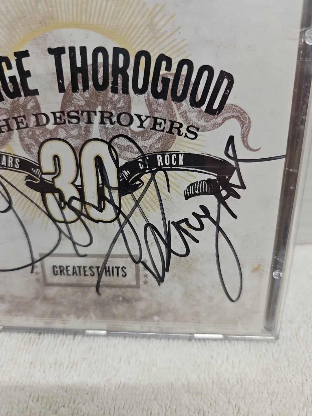 George Thorogood & The Destroyers Signed CD 30 Years Of Rock Greatest Hits, изображение 3