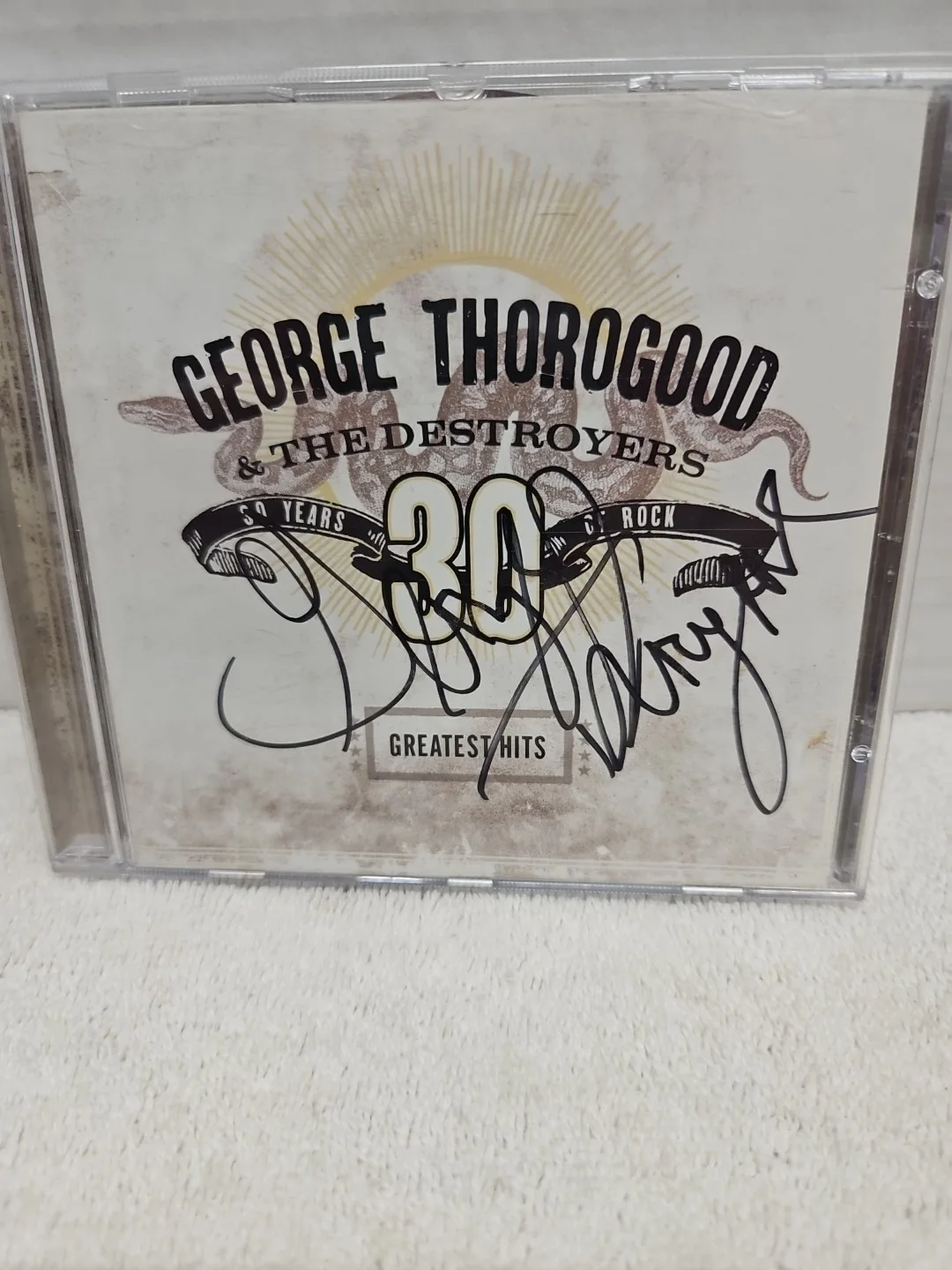 George Thorogood & The Destroyers Signed CD 30 Years Of Rock Greatest Hits, изображение 4