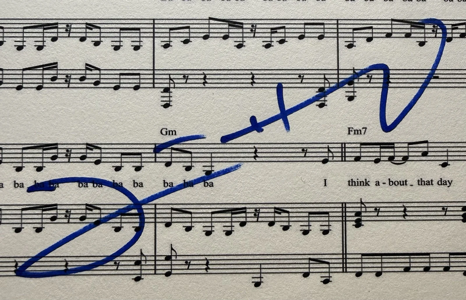 Justin Hurwitz — Justin Hurwitz Signed 8.5x11 LA LA Land Another Day Of Sun Music Sheet Beckett, изображение 2