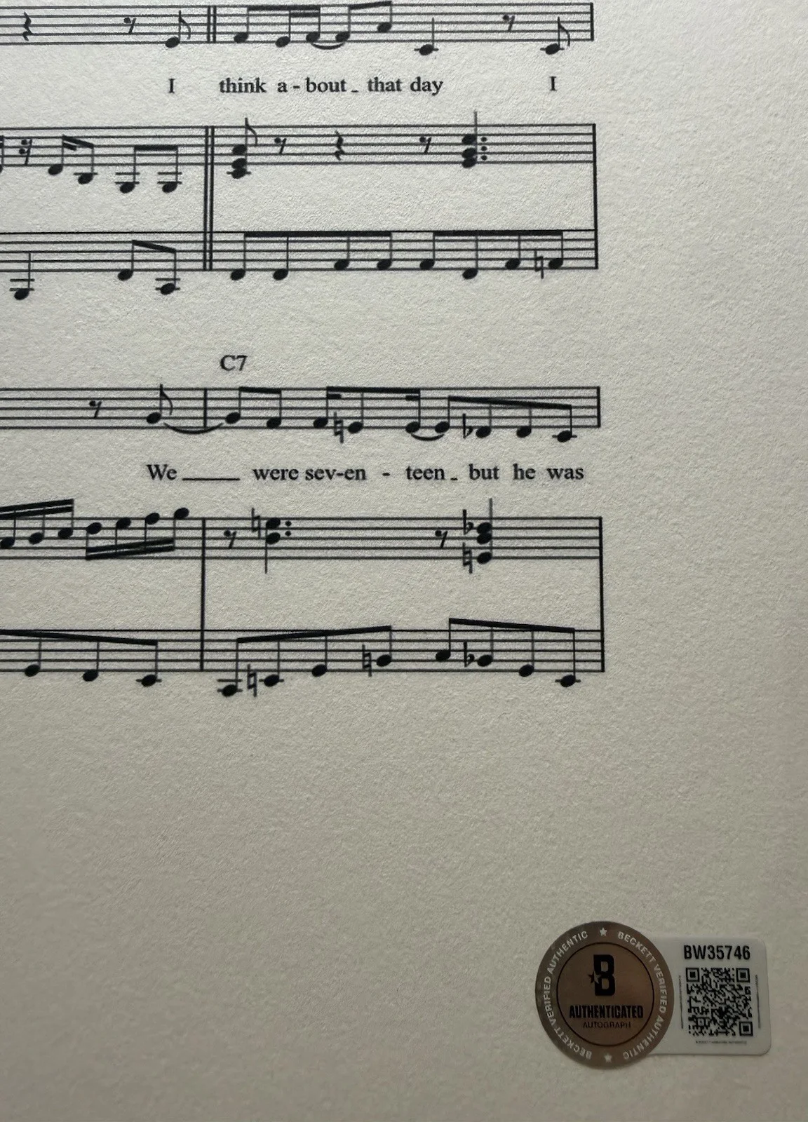 Justin Hurwitz — Justin Hurwitz Signed 8.5x11 LA LA Land Another Day Of Sun Music Sheet Beckett, изображение 3