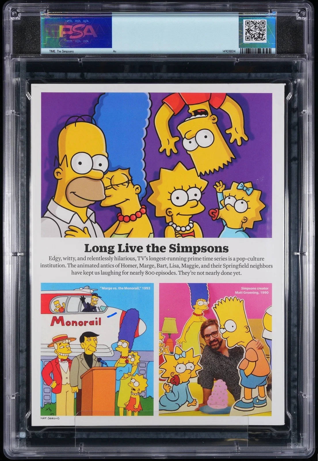 Matt Groening — Matt Groening Signed 2025 Time Special Edition Magazine Homer Simpson PSA 9 AUTO, изображение 2