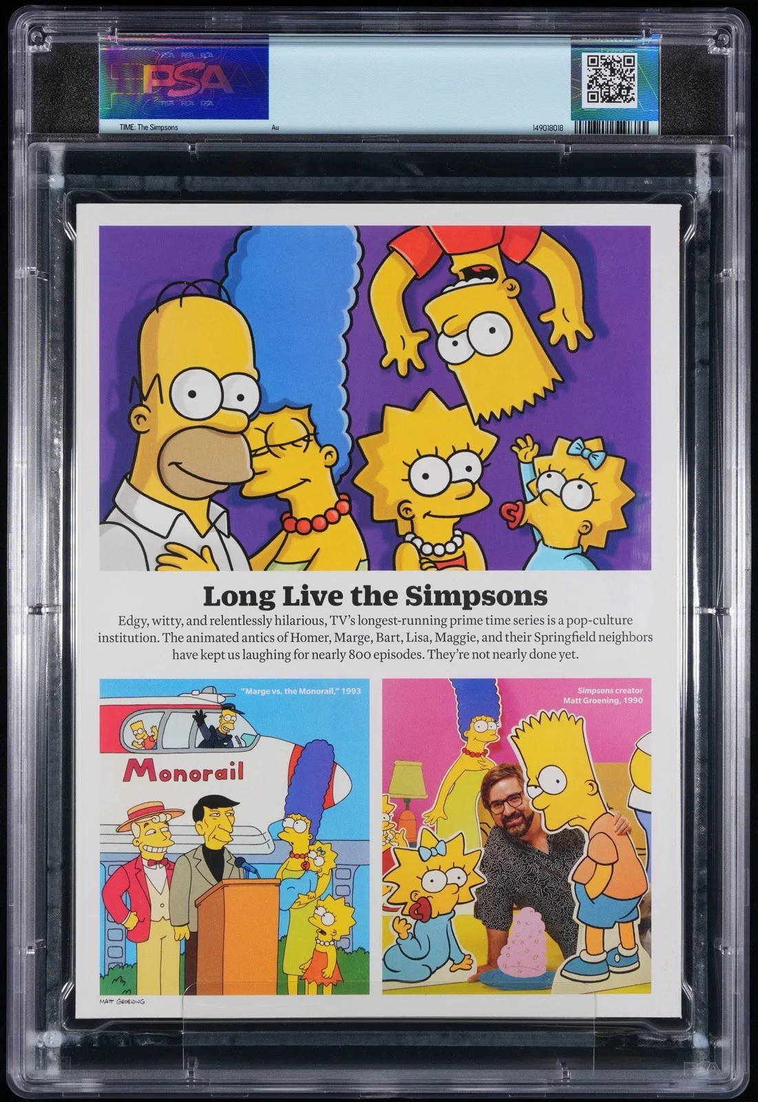 Matt Groening — Matt Groening Signed 2025 Time Special Edition Magazine The Simpsons PSA 9 AUTO, изображение 2
