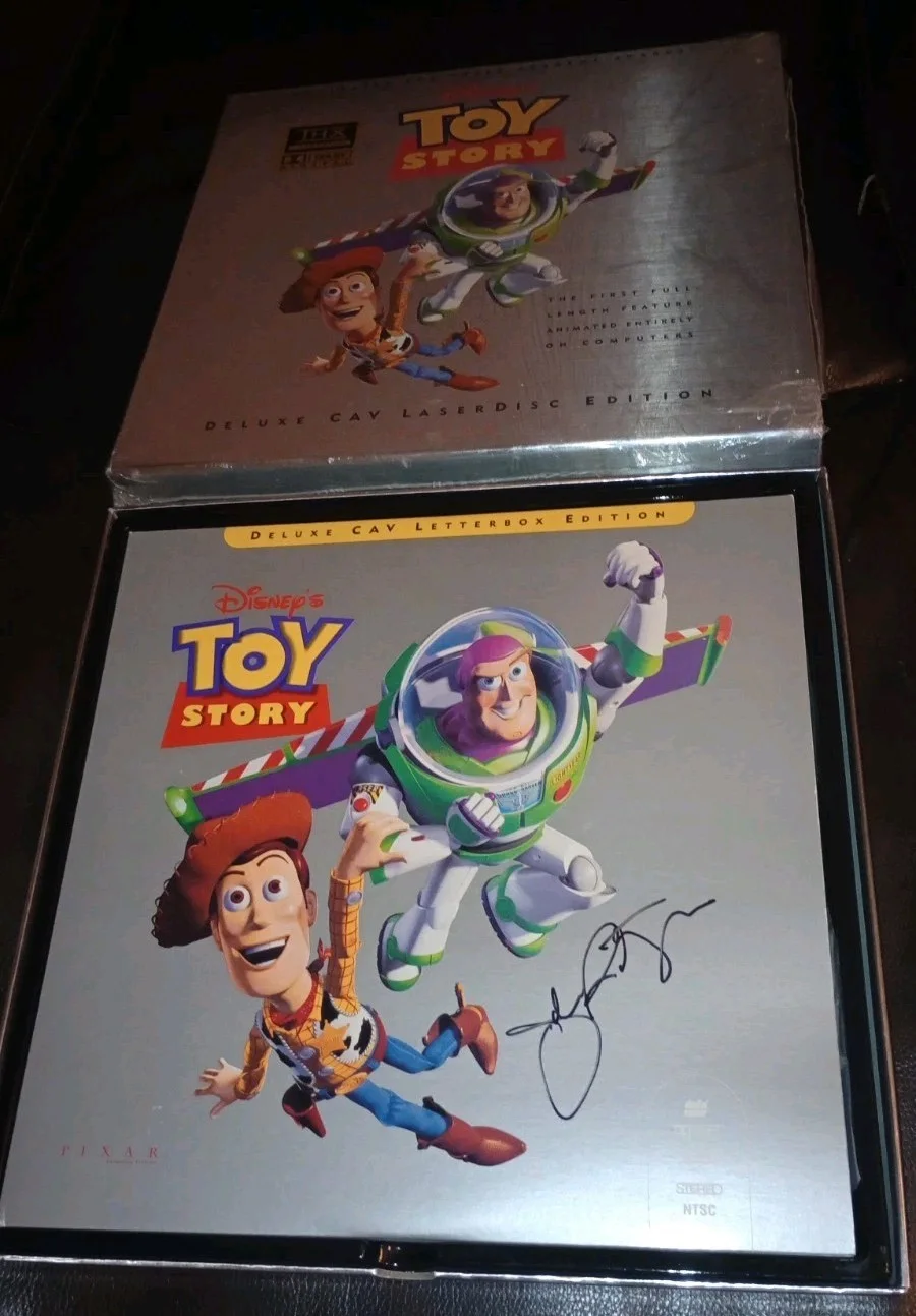 John Ratzenberger — Toy Story Deluxe LD Box Set Signed John Ratzenberger 2x w/6 Vinylmations