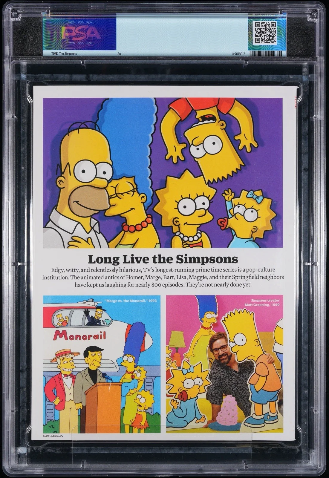 Matt Groening — Matt Groening Signed 2025 Time Special Edition Magazine Bart Simpson PSA 10 AUTO, image 2