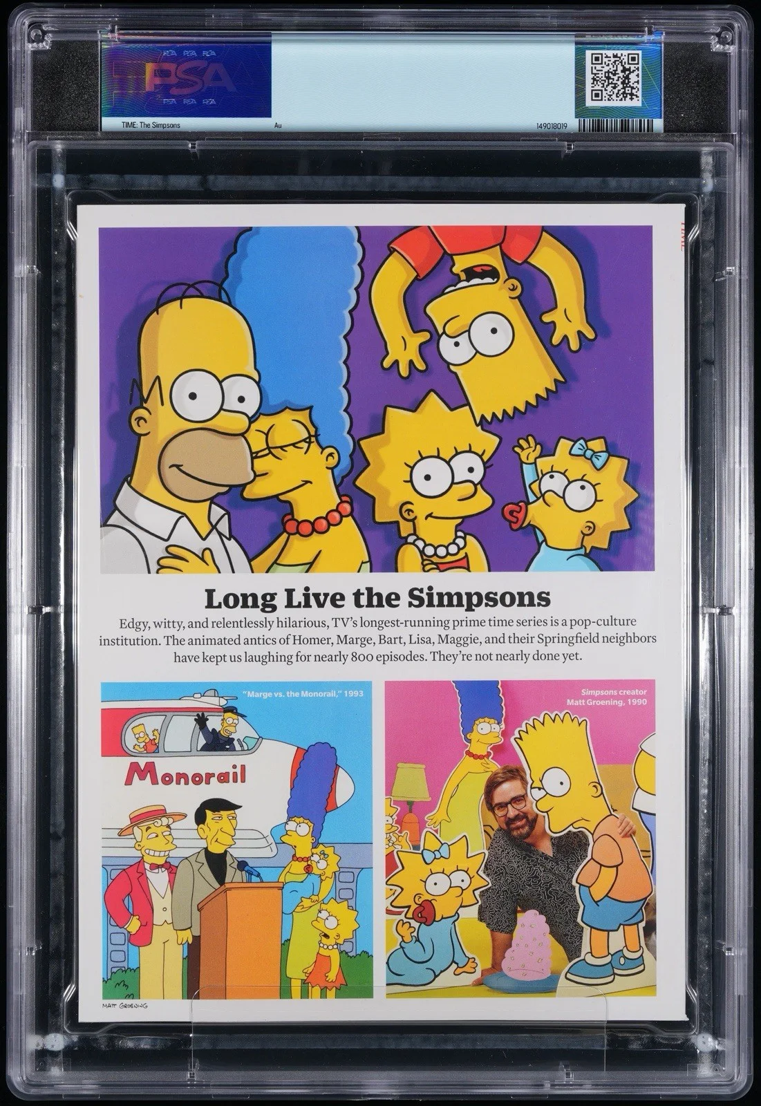 Matt Groening — Matt Groening Signed 2025 Time Special Edition Magazine Lisa Simpson PSA 9 AUTO, изображение 2