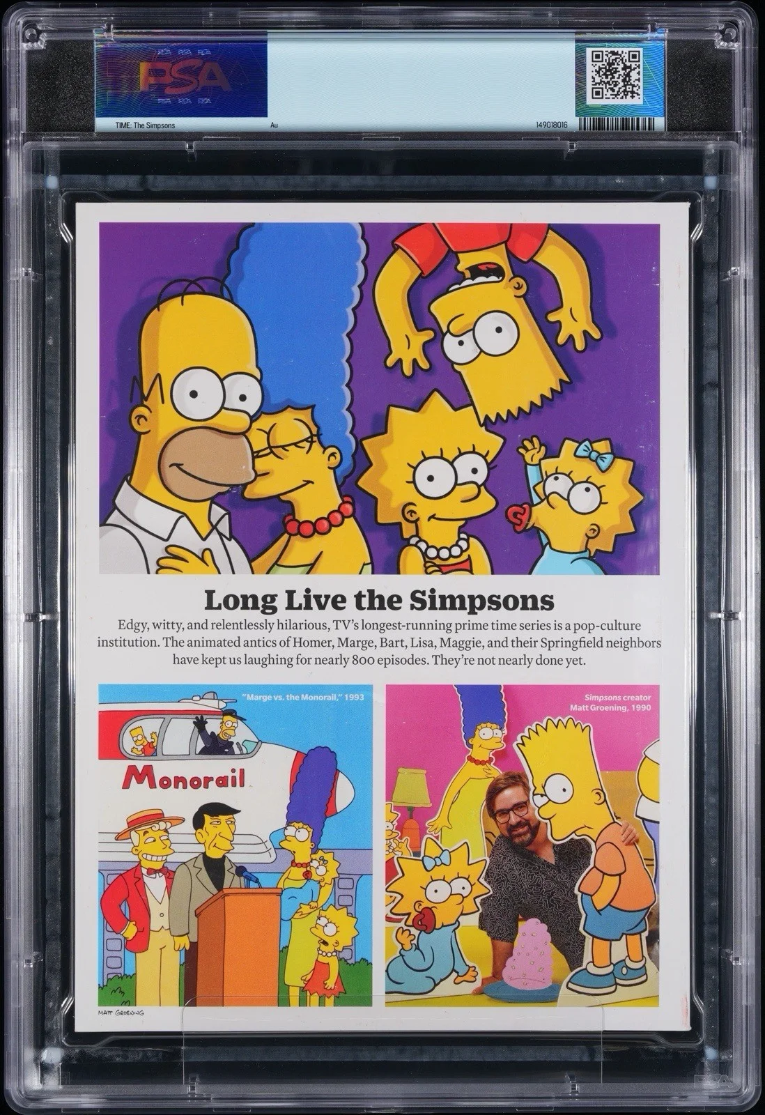 Matt Groening — Matt Groening Signed 2025 Time Special Edition Magazine Bart Simpson PSA 10 AUTO, image 3