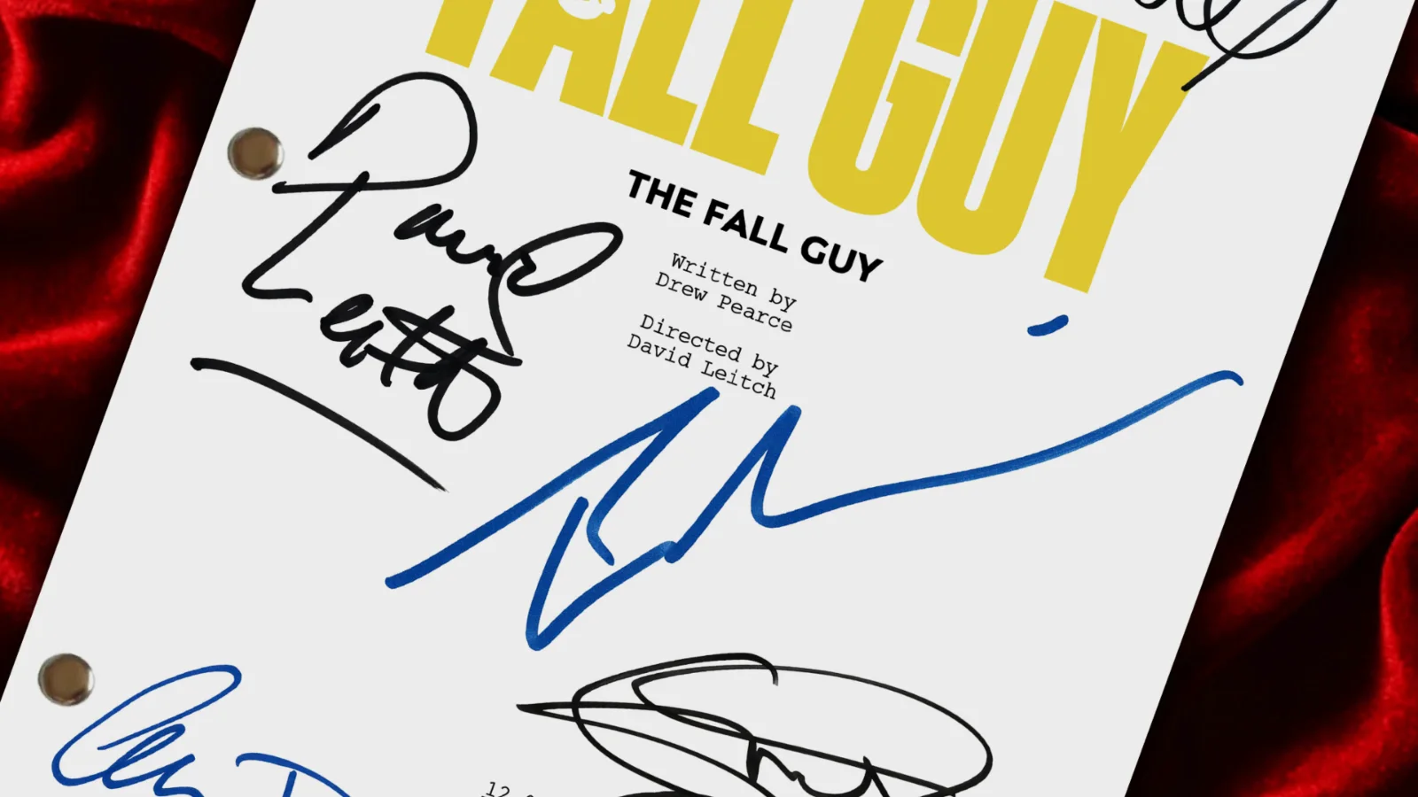 The Fall Guy Signed Movie Script, Framed Autographed Screenplay, Reproduction, image 2