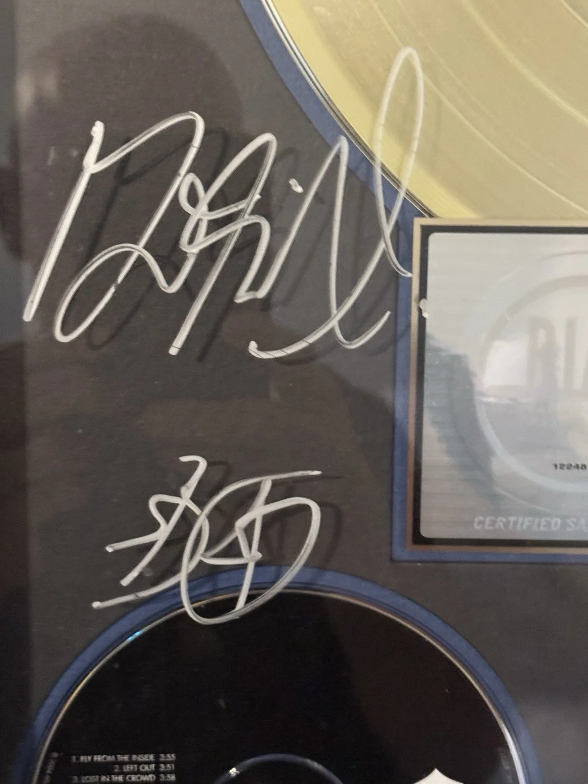 Signed SHINEDOWN “Leave A Whisper” RIAA Gold Award For 500,000 Copies Sold., изображение 4