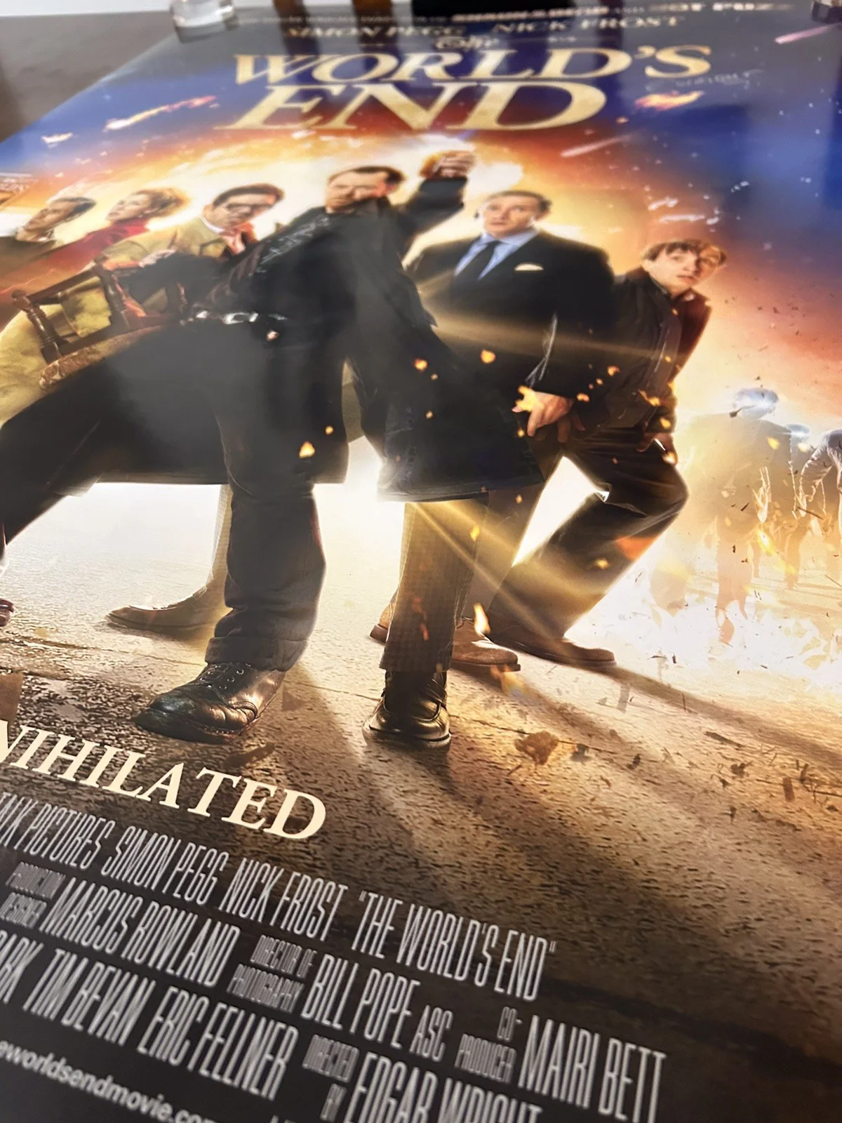 Edgar Wright — THE WORLD’S END Poster SIGNED by EDGAR WRIGHT, 27x40 Original 1-Sheet Theatrical, изображение 3
