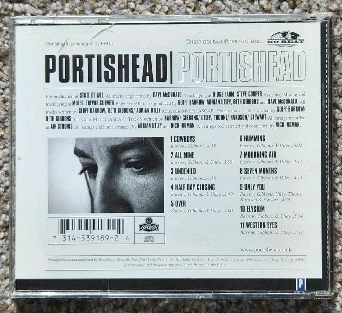 SIGNED Portishead - Portishead Debut CD Original Autographed Rare, image 5