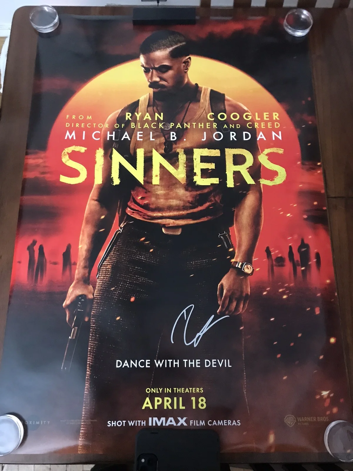 Ryan Coogler — SINNERS Poster SIGNED by RYAN COOGLER, 27x40 Original 1-Sheet Theatrical D/S