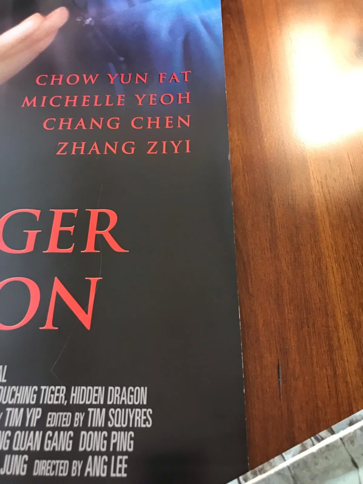 Ang Lee — CROUCHING TIGER HIDDEN DRAGON Poster SIGNED by ANG LEE, 27x40 BECKETT Authentic, image 3