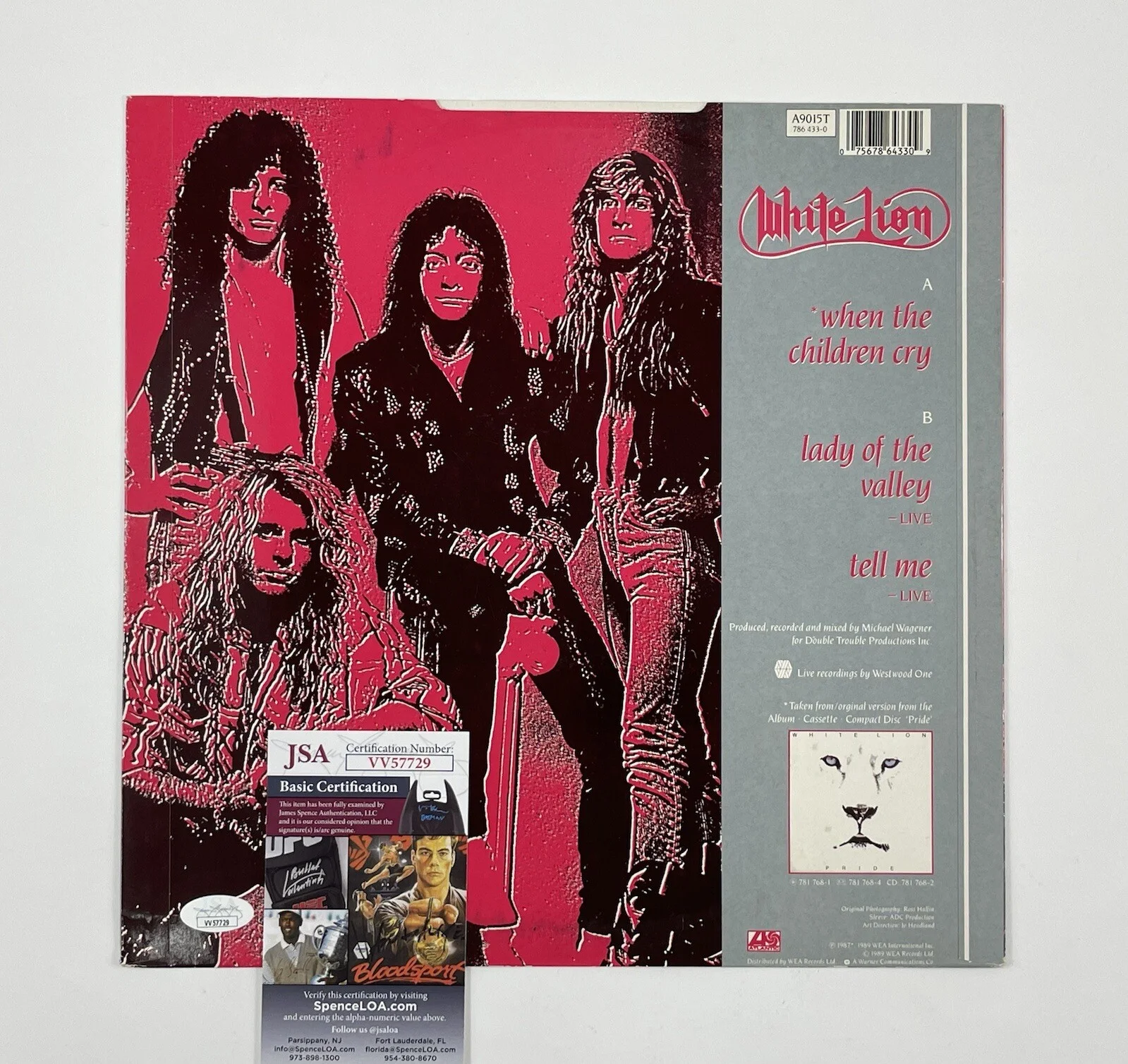 White Lion Mike Tramp Signed When The Children Cry 12" Vinyl Record Autographed, изображение 4