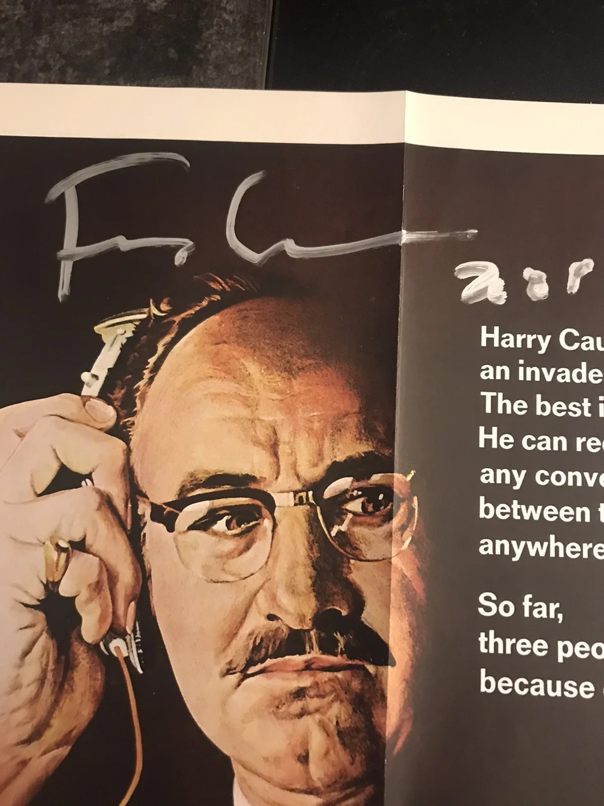 Francis Ford Coppola — The Conversation Signed By Francis Ford Coppola, 10.75x13.5” Poster, Authentic!!, image 2