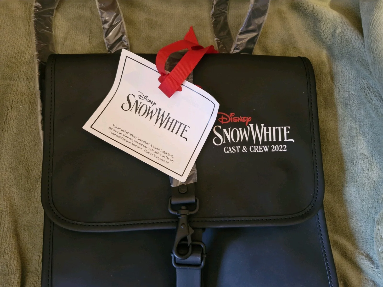 Rare Disney Snow White Crew & Cast Gift 2022 Rains Backpack Brand New (C3), image 2
