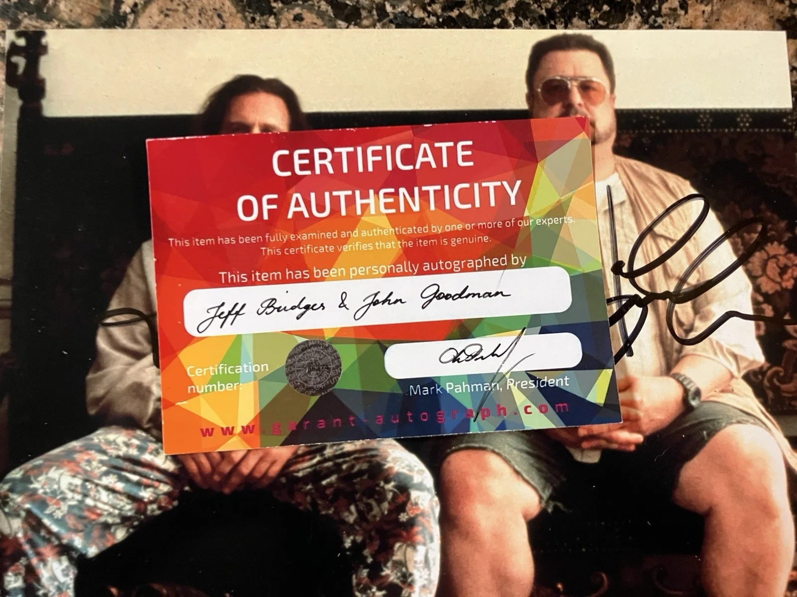 Jeff Bridges John Goodman Dual Signed 8x10 Photo The Big Lebowski With COA, изображение 2
