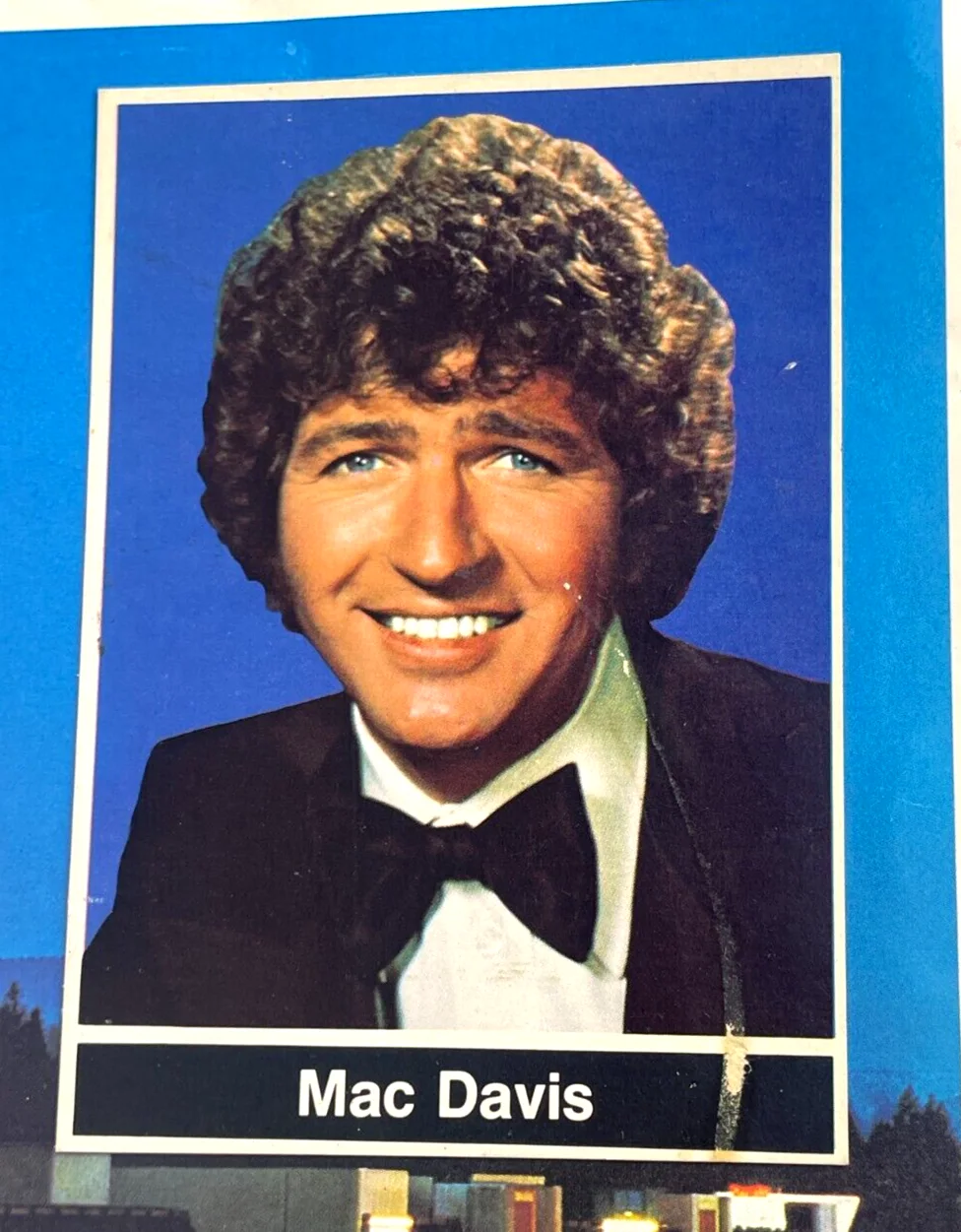 Harrah's, Lake Tahoe South Shore Mac Davis Theatre Room 1977 ephemera jx, изображение 5