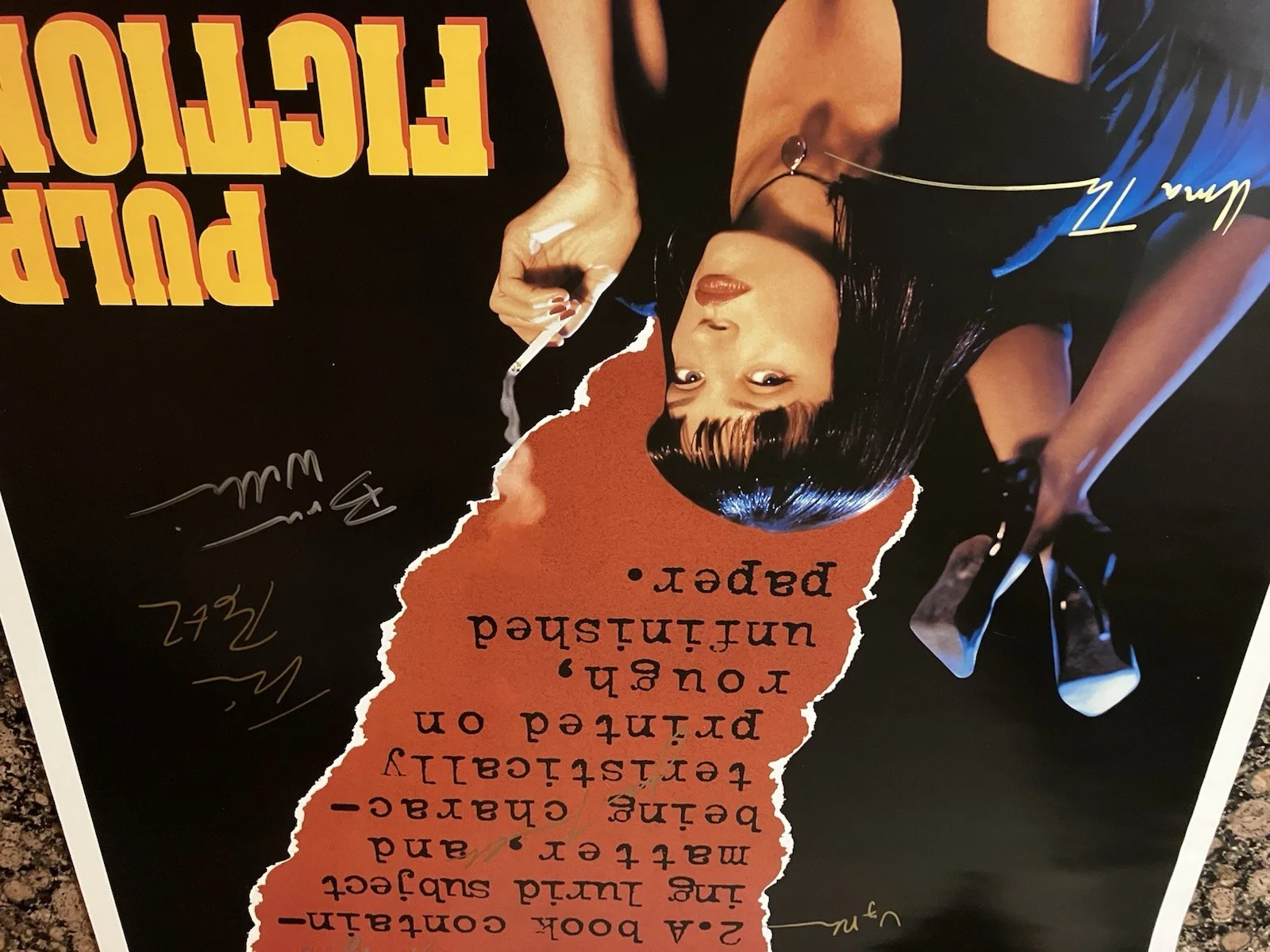 Pulp Fiction Cast Signed movie Poster 1994 27x40 Willis Jackson Travolta ++, изображение 4