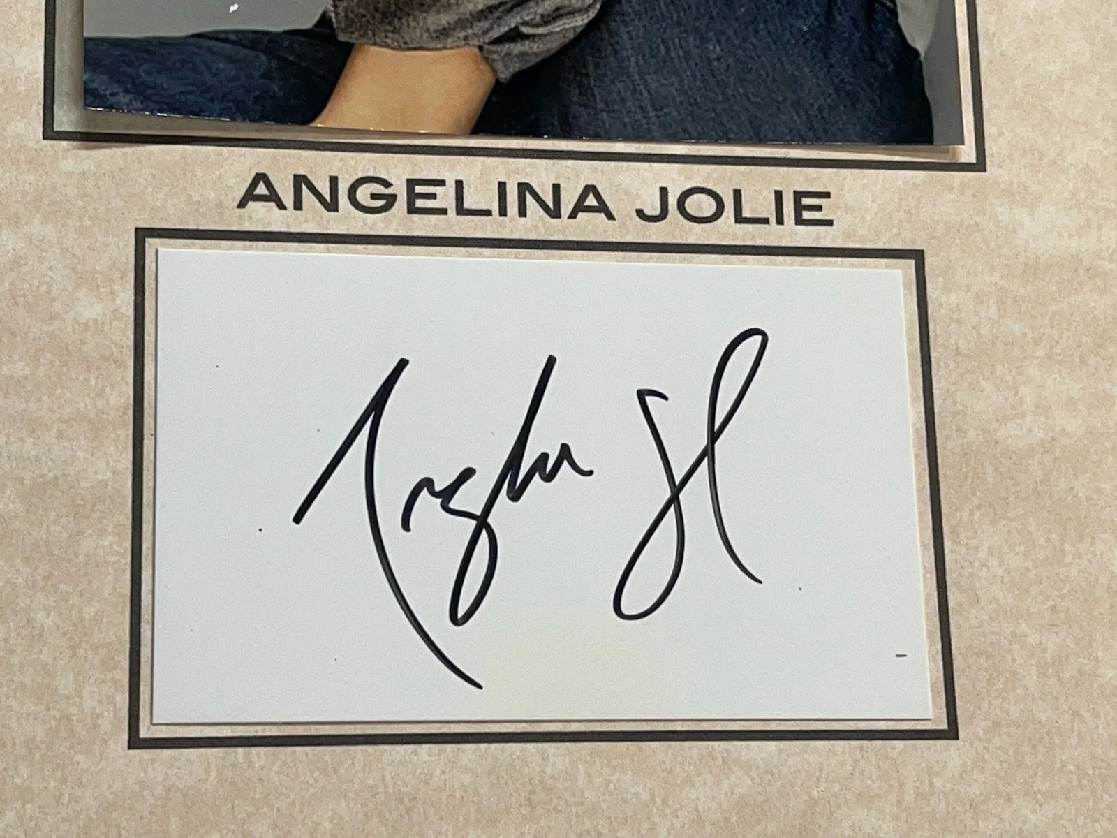 Angelina Jolie — Vintage Angelina Jolie Signature Cut Display w/ Photo & Sunways4U COA, изображение 4