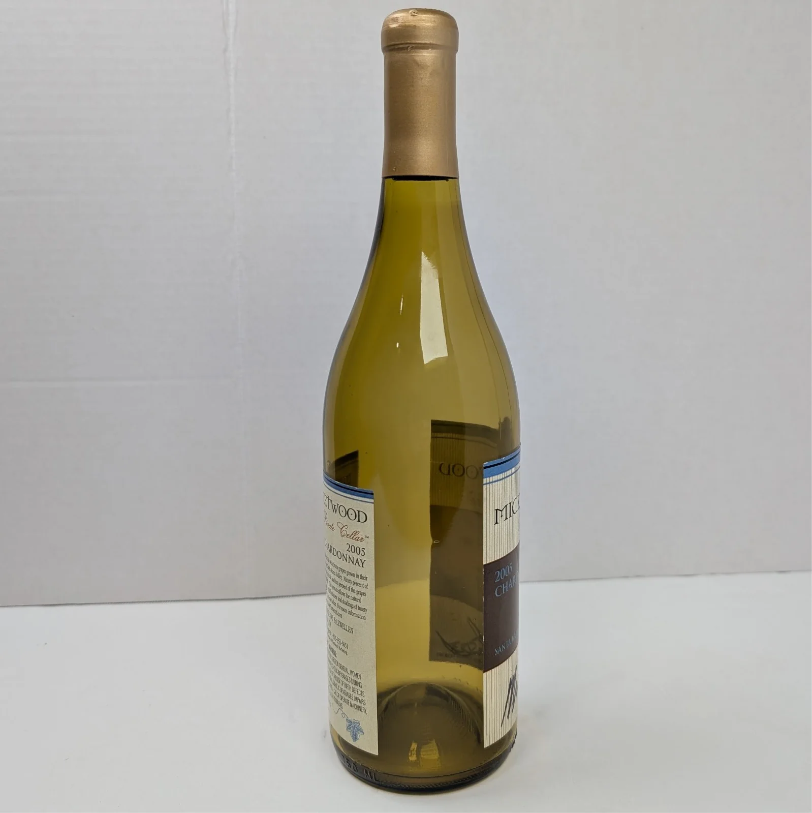 Mick Fleetwood Autographed 2005 Santa Barbara Chardonnay Empty Wine Bottle, изображение 5