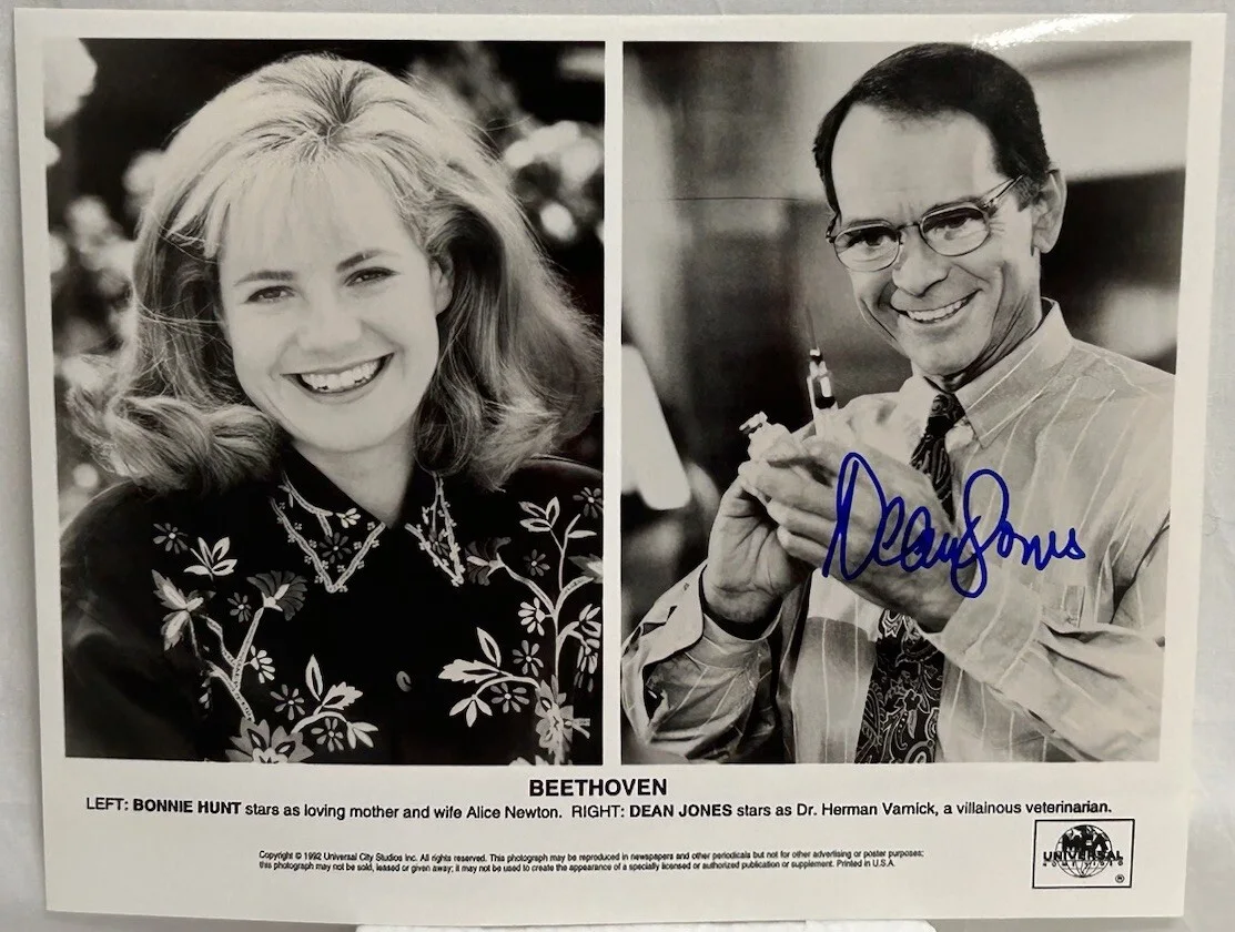 Dean Jones — Dean Jones Actor B/W 8x10 Signed Picture Beethoven, image 2