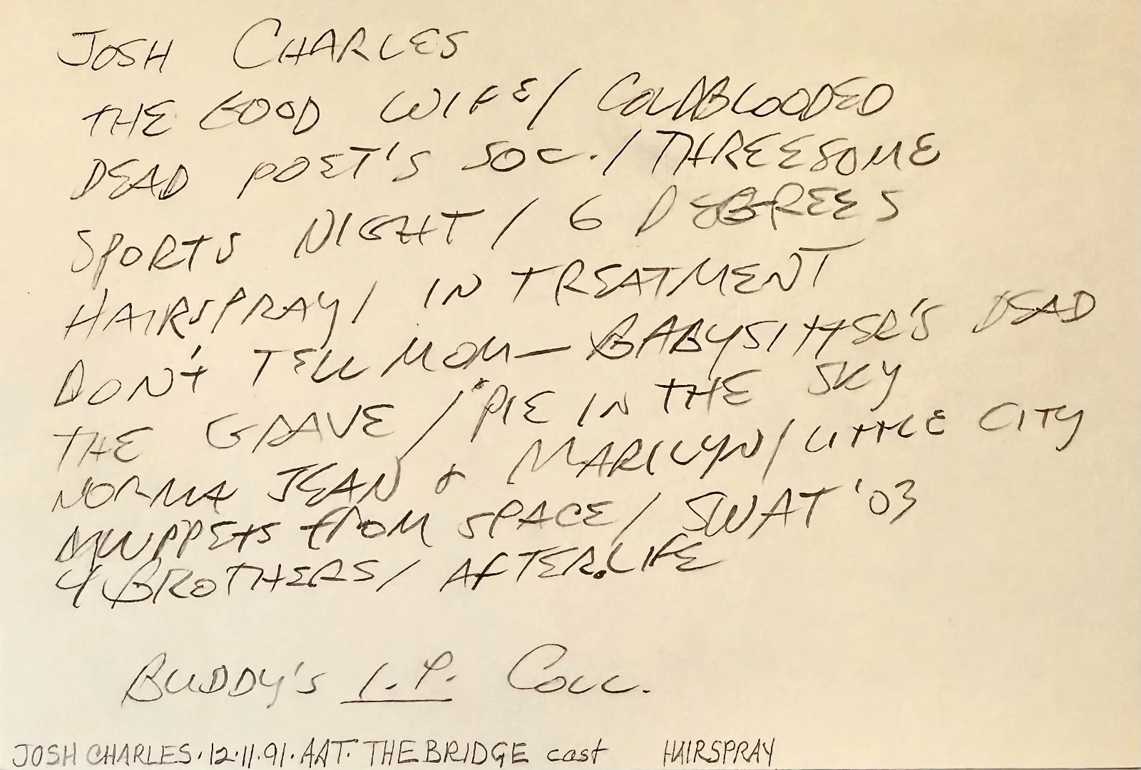Carol Channing — CAROL CHANNING Autograph Signed 4"x 6" INDEX CARD Skidoo Thumbelina HELLO, DOLLY, изображение 2