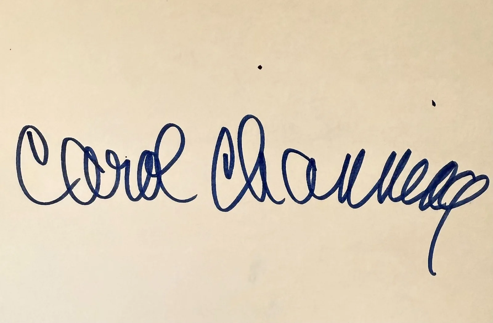 Carol Channing — CAROL CHANNING Autograph Signed 4"x 6" INDEX CARD Skidoo Thumbelina HELLO, DOLLY, изображение 3