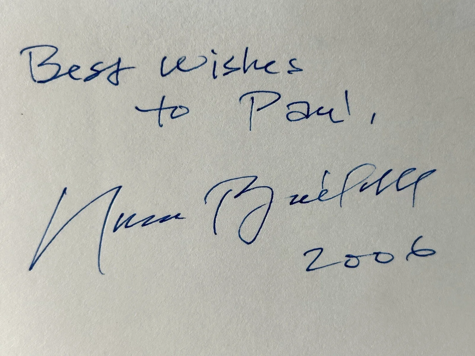 Norman Bridwell — Norman Bridwell Creator Clifford Signature on Index Card Original 2006, изображение 2
