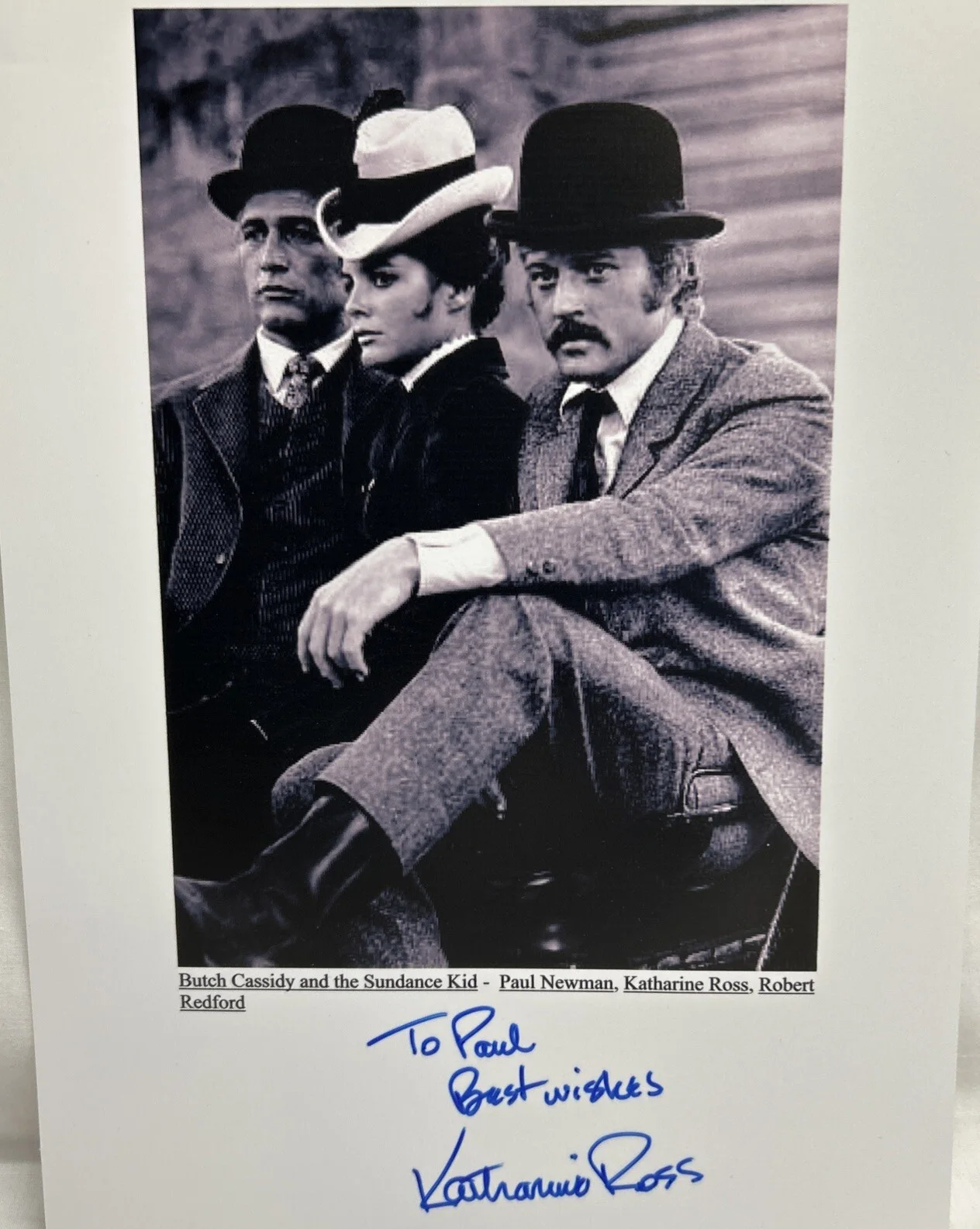 Katharine Ross — Katharine Ross Butch Cassidy & The Sundance Kid 7.5x5.5” B/W Picture Signed, изображение 2