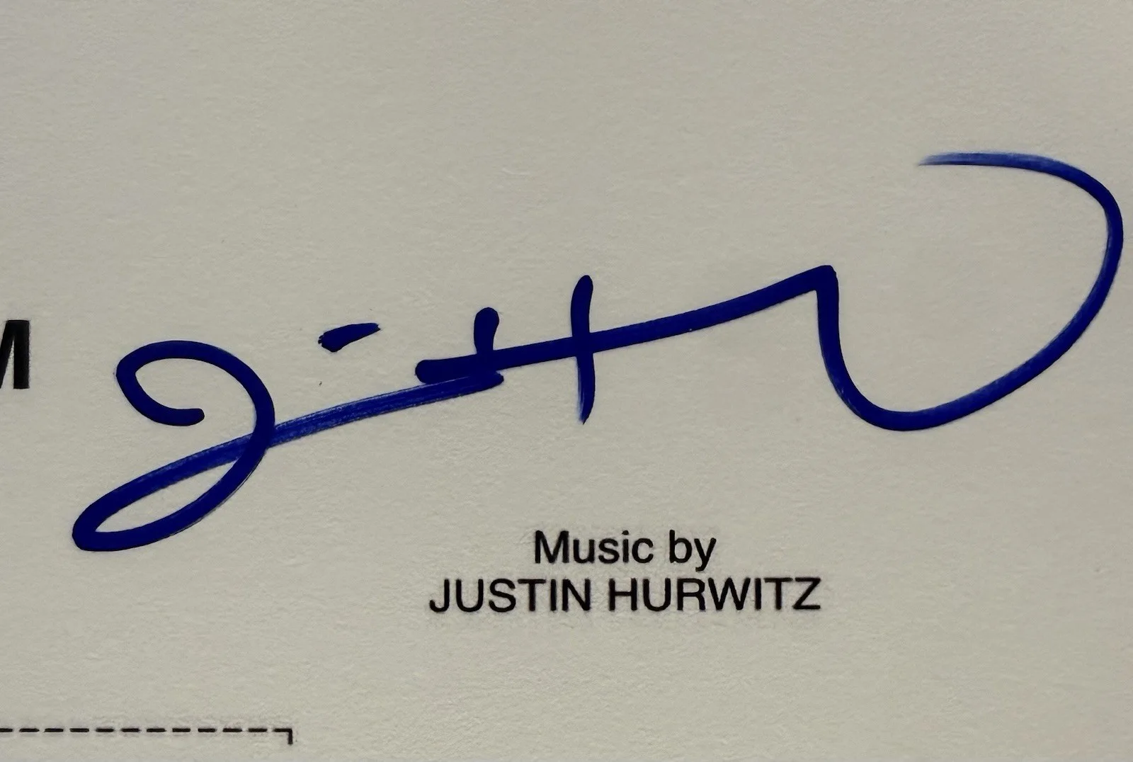 Justin Hurwitz — Justin Hurwitz Signed 8.5x11 LA LA Land Planetarium Music Sheet Beckett COA, изображение 2