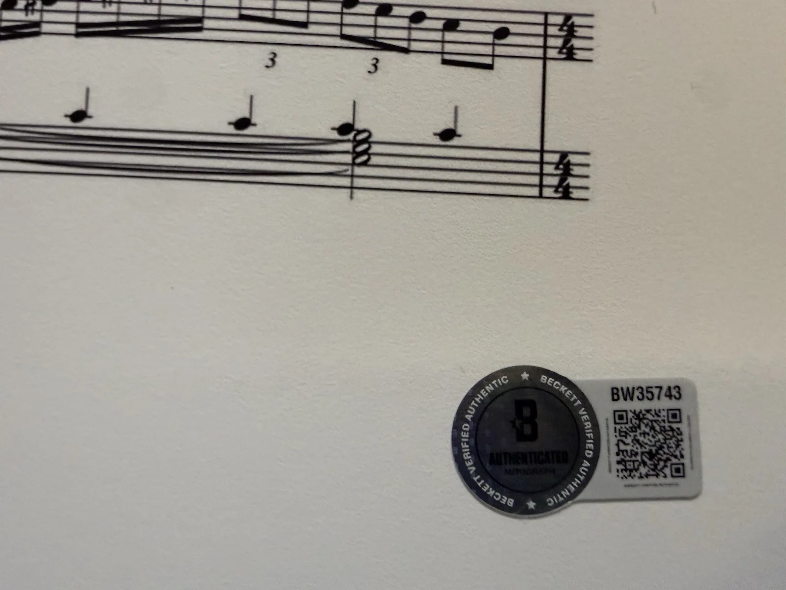 Justin Hurwitz — Justin Hurwitz Signed 8.5x11 LA LA Land Planetarium Music Sheet Beckett COA, изображение 3