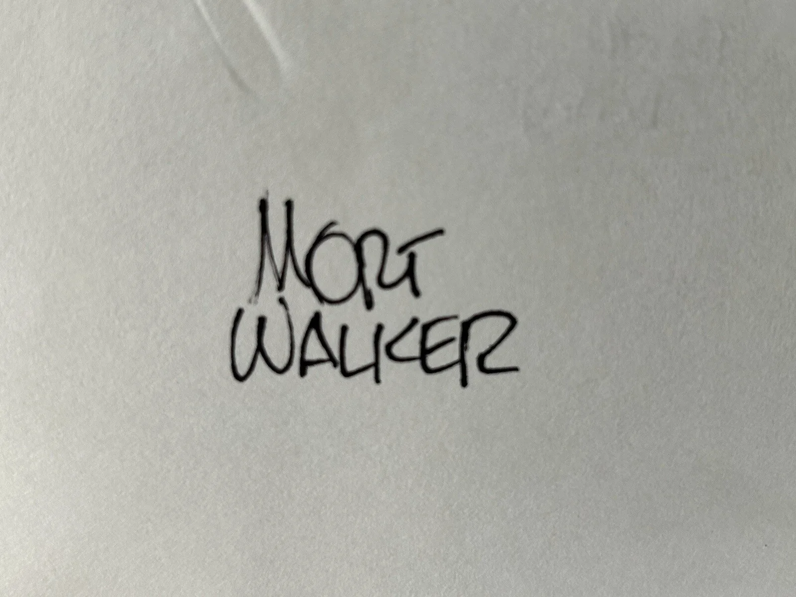 Mort Walker — Mort Walker Creator Beetle Bailey Signature on an Index Card Original Set Of 2, image 3
