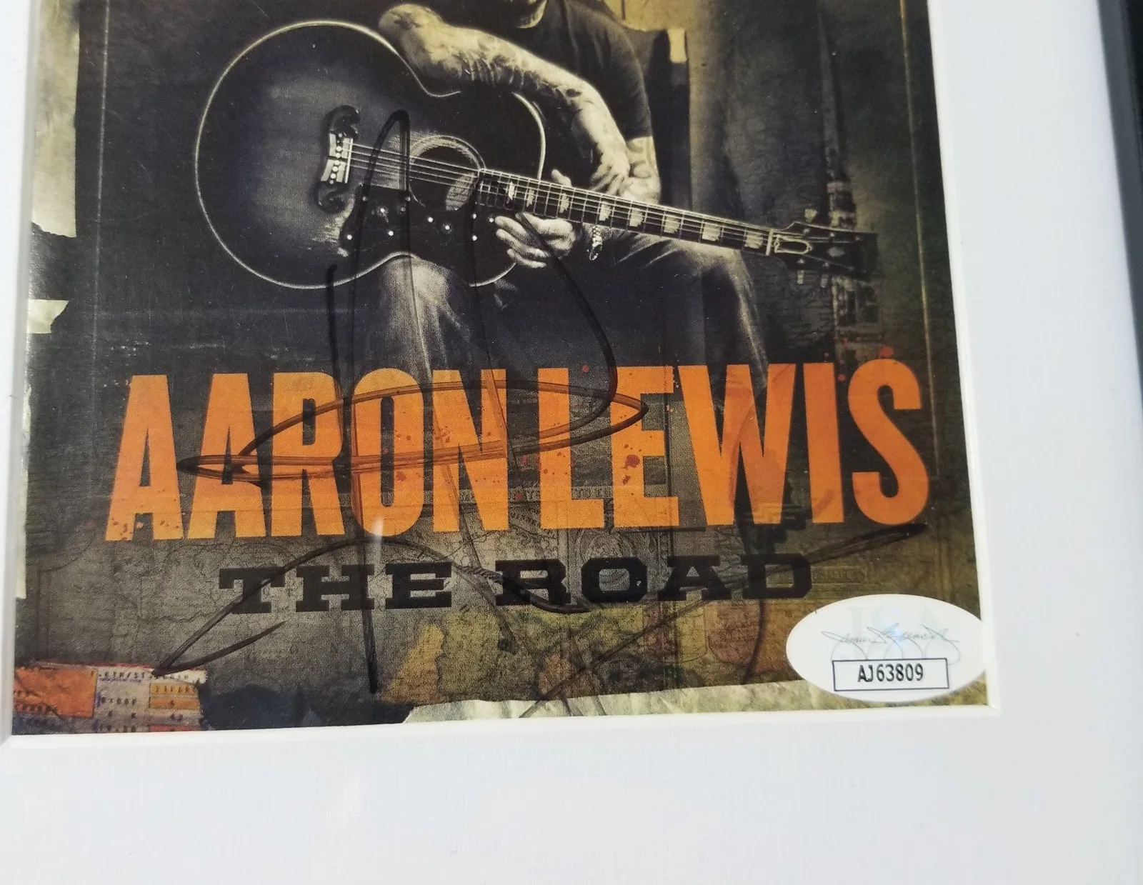 Aaron Lewis hand SIGNED The Road CD Framed Display JSA COA Autographed Staind, image 2