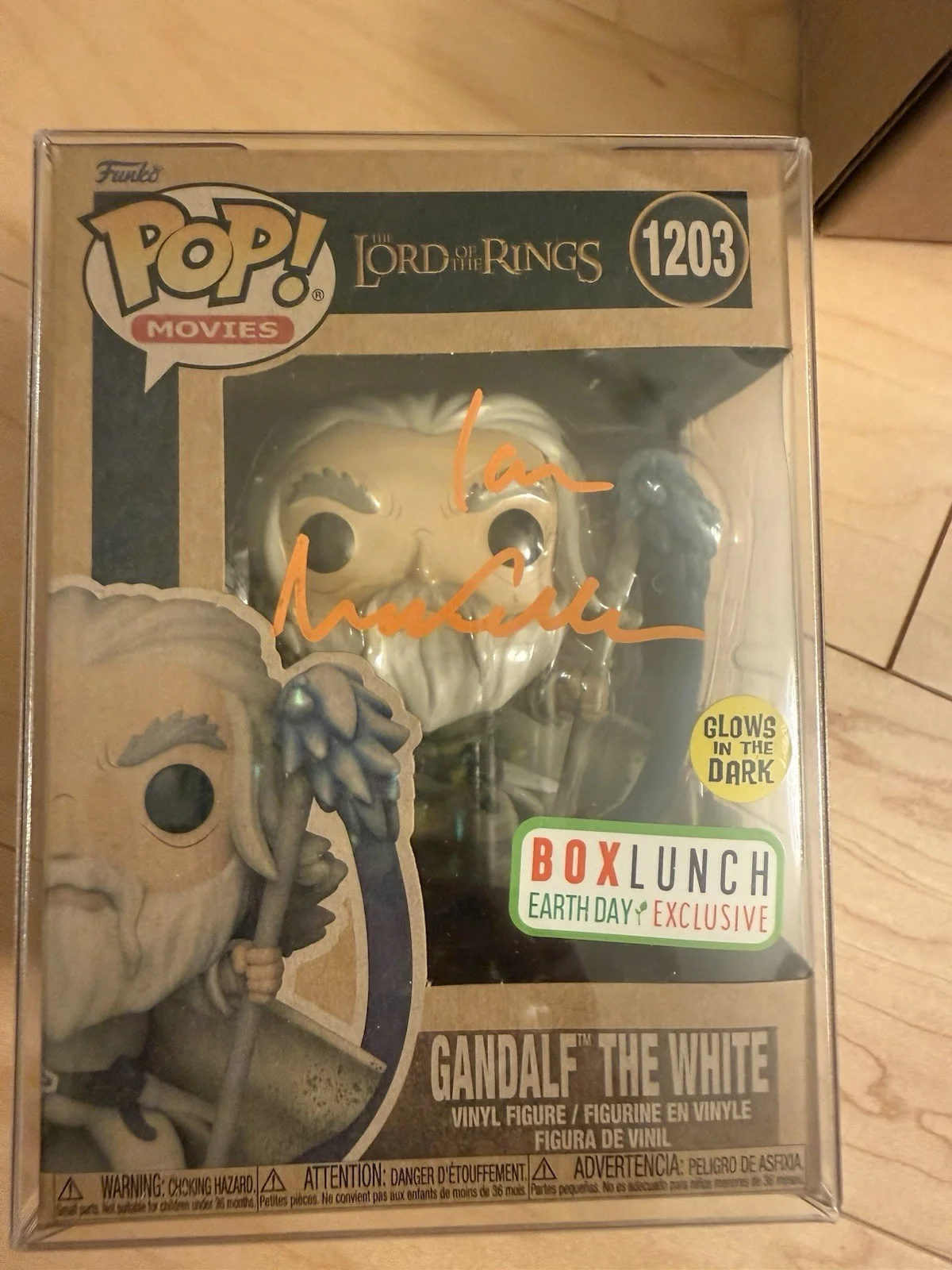 Ian McKellen — Ian McKellen Signed Gandalf Funko Lord of the Rings Authentic Autograph Beckett, изображение 3