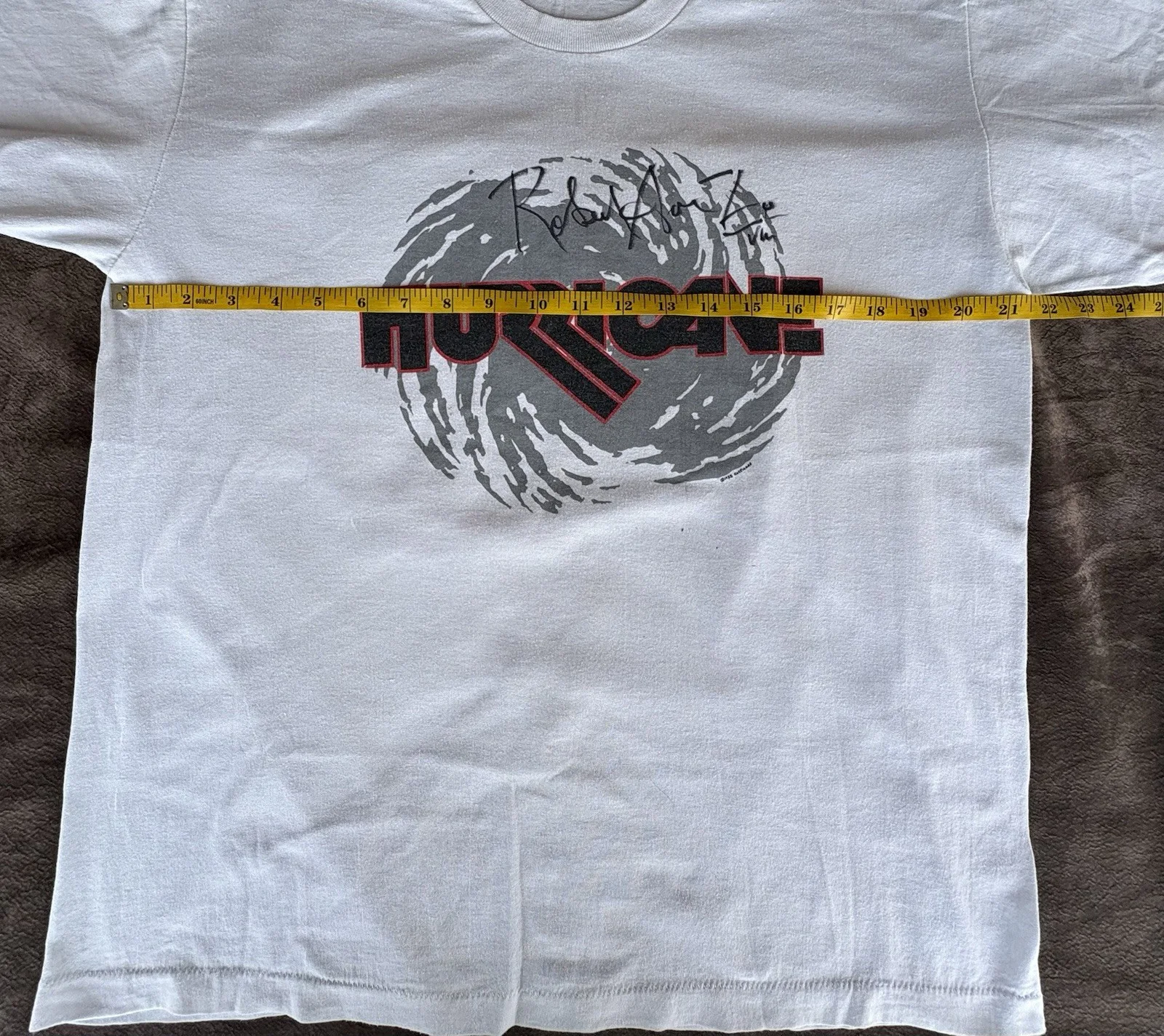 Vintage Hurricane 1988 Over The Edge T Shirt Autographed, image 2