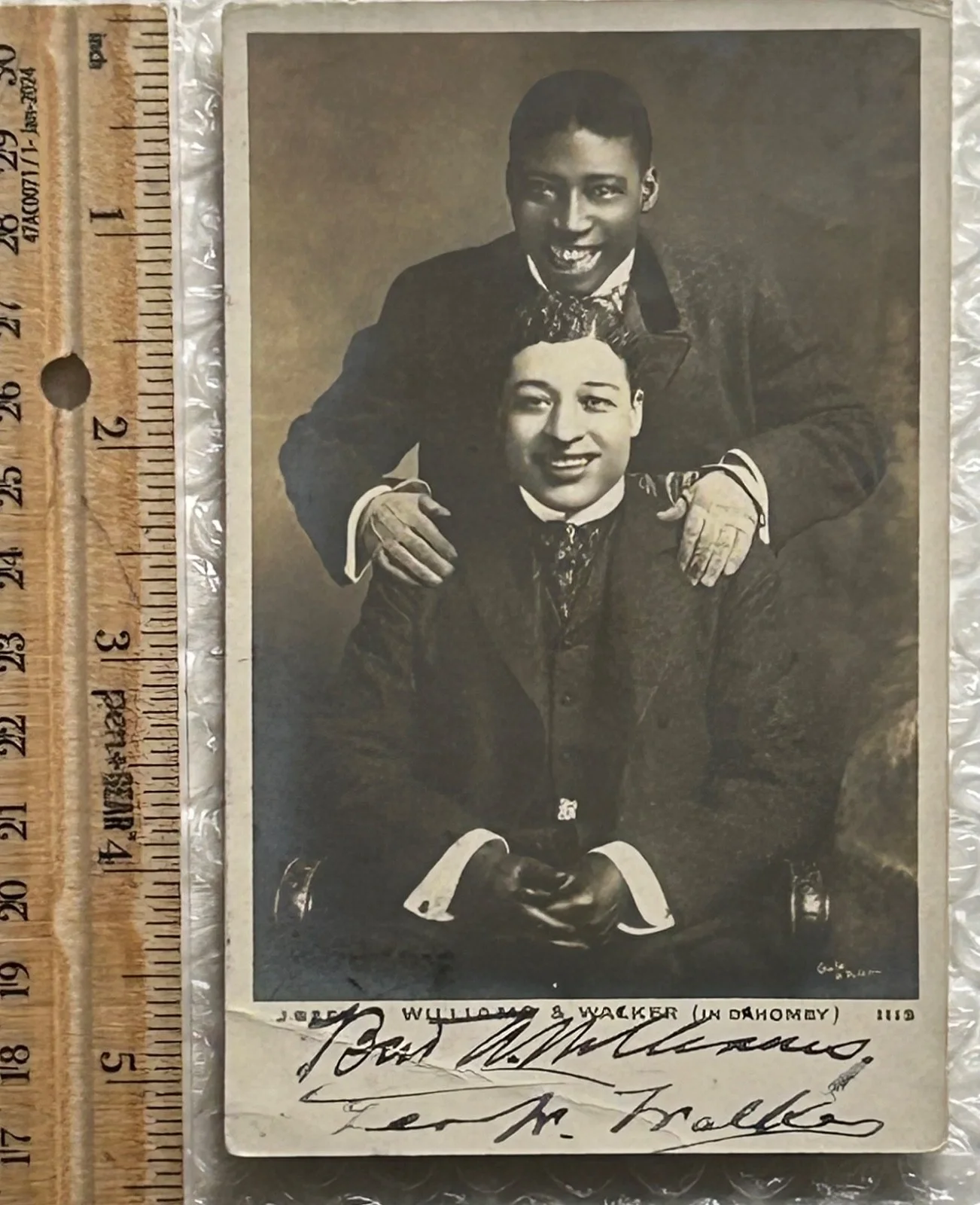 BERT WILLIAMS GEORGE WALKER—SIGNED PHOTO—WC FIELDS•EDDIE CANTOR•LEON ERROL•BRICE, image 2