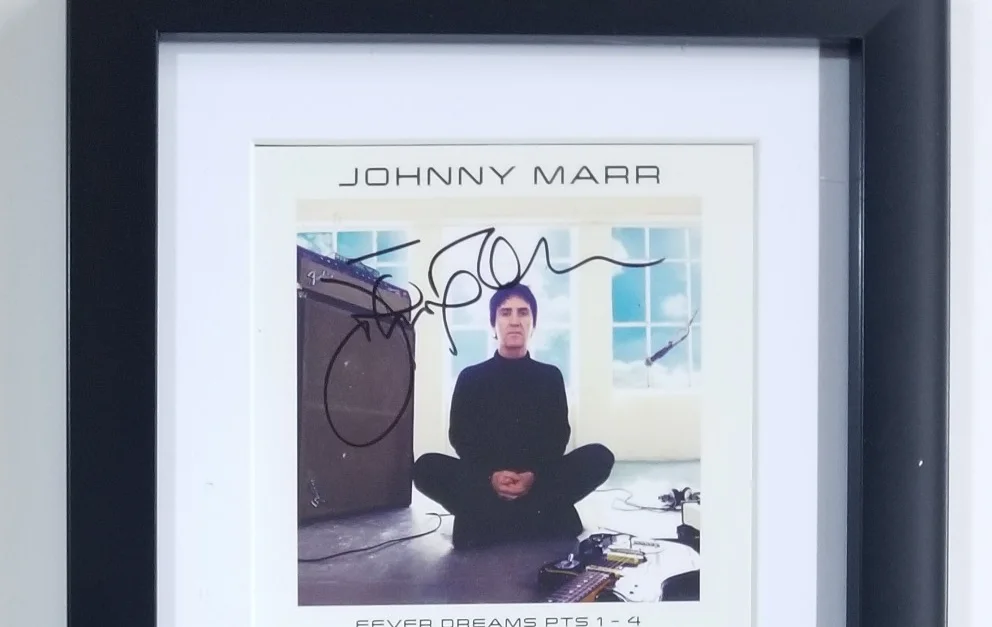 Johnny Marr hand SIGNED Fever Dreams Part 1-4 CD Framed Display COA The Smiths, image 2