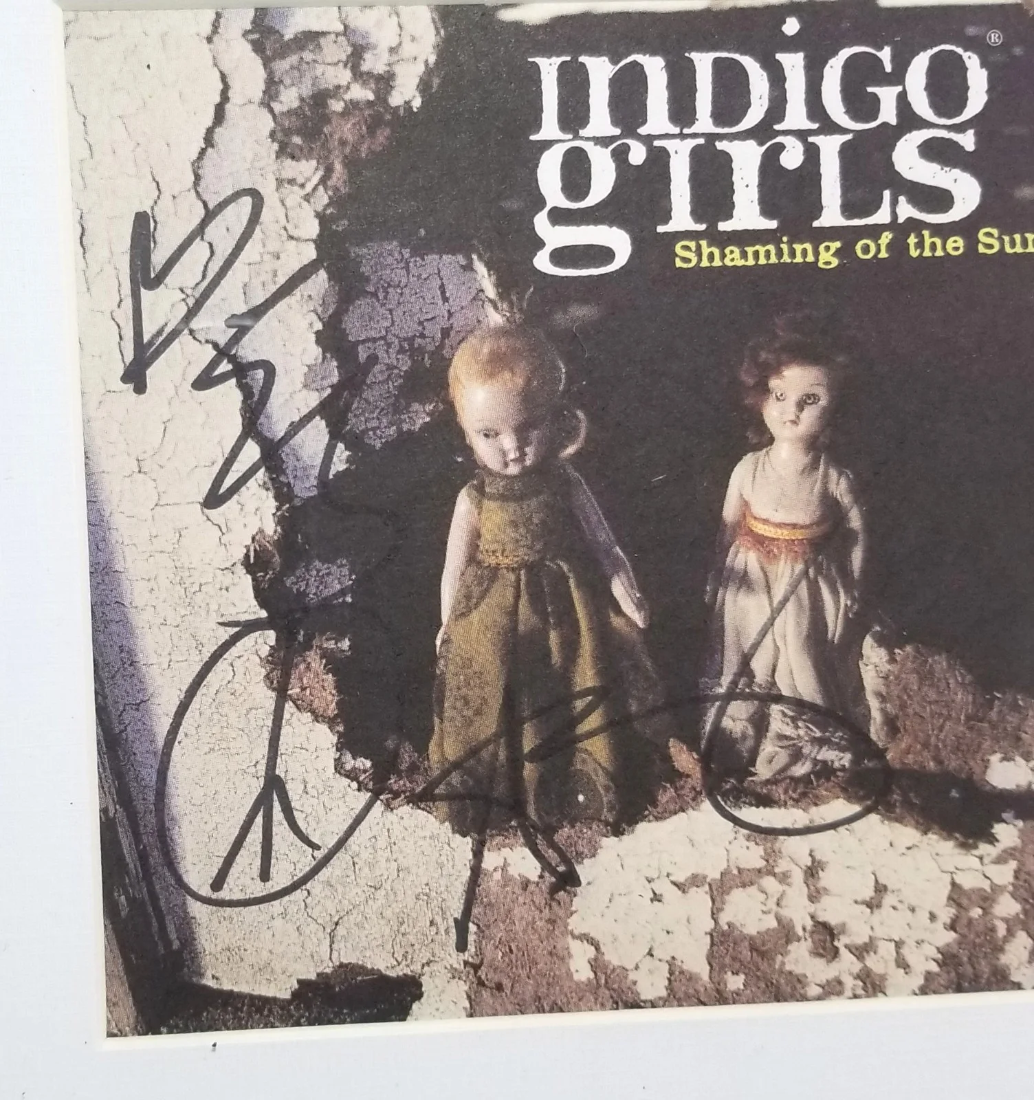 Indigo Girls hand SIGNED Shaming of the Sun CD Framed Display JSA COA Autograph, image 2